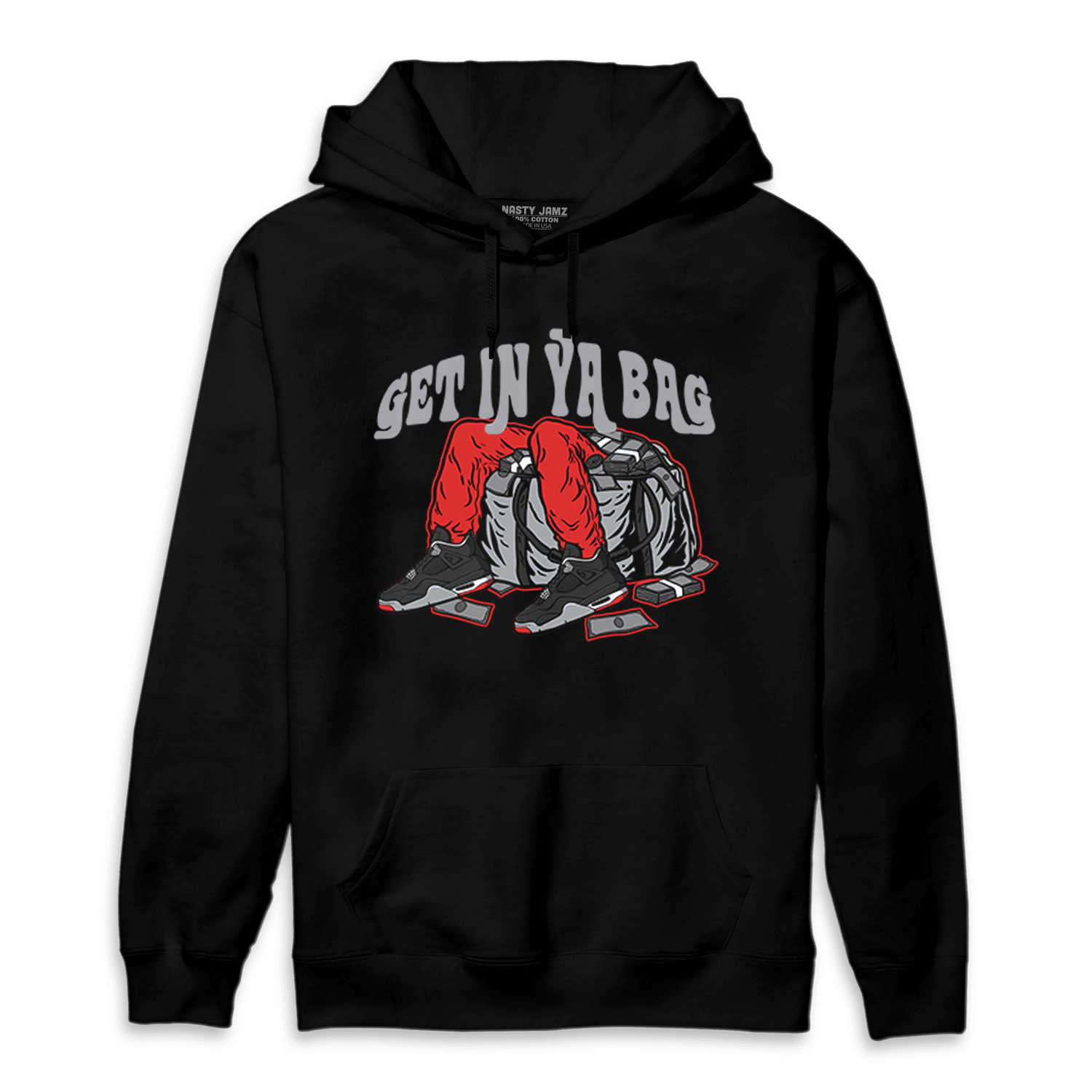 Bred Reimagined 4s Hoodie Match Get In Ya Bag - NastyJamz