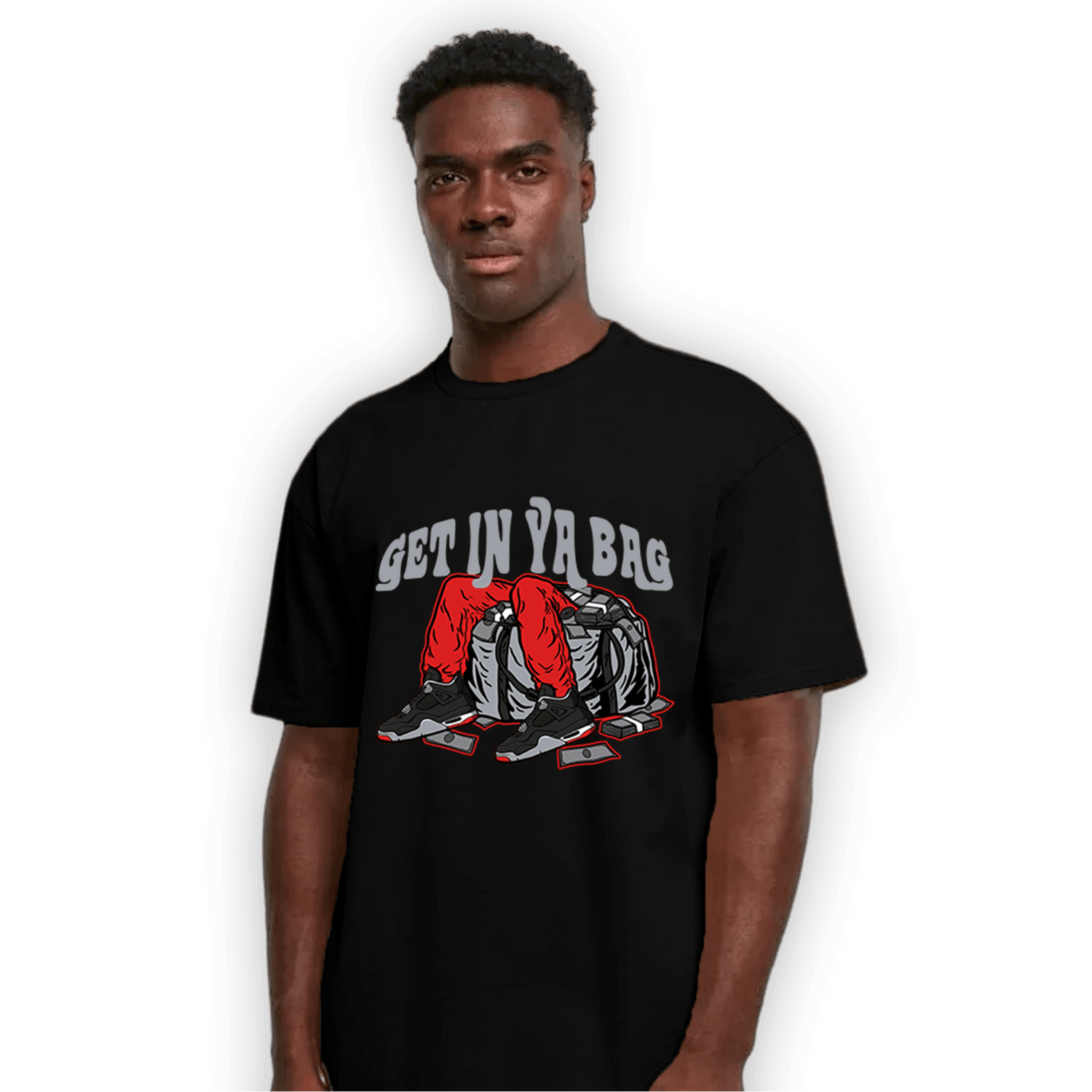 Bred Reimagined 4s T Shirt Match Get In Ya Bag - NastyJamz