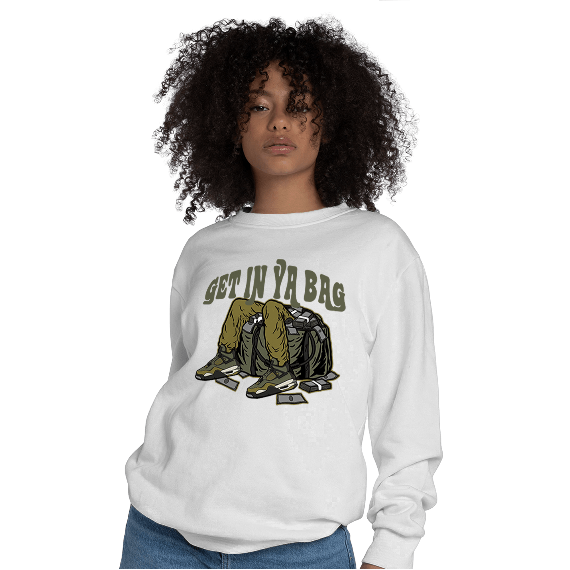 SE Craft Medium Olive 4s Sweatshirt Match Get In Ya Bag - NastyJamz