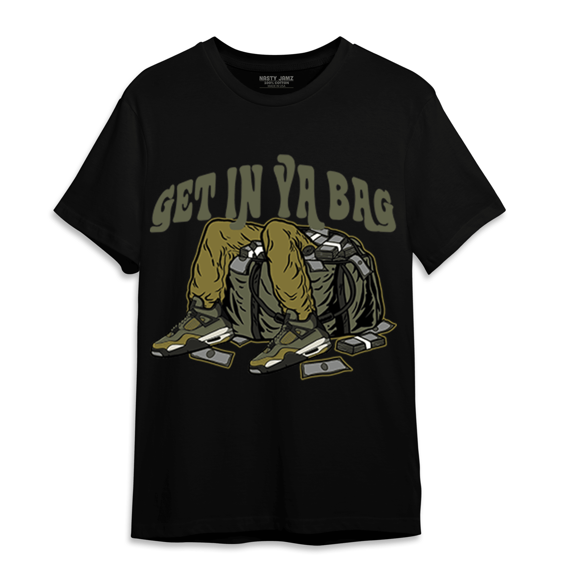 SE Craft Medium Olive 4s T Shirt Match Get In Ya Bag - NastyJamz