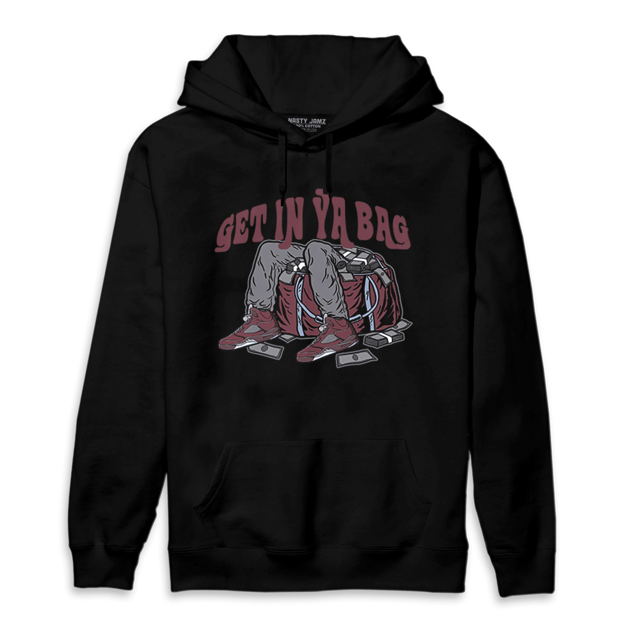 Burgundy 5s Hoodie Match Get In Ya Bag - NastyJamz