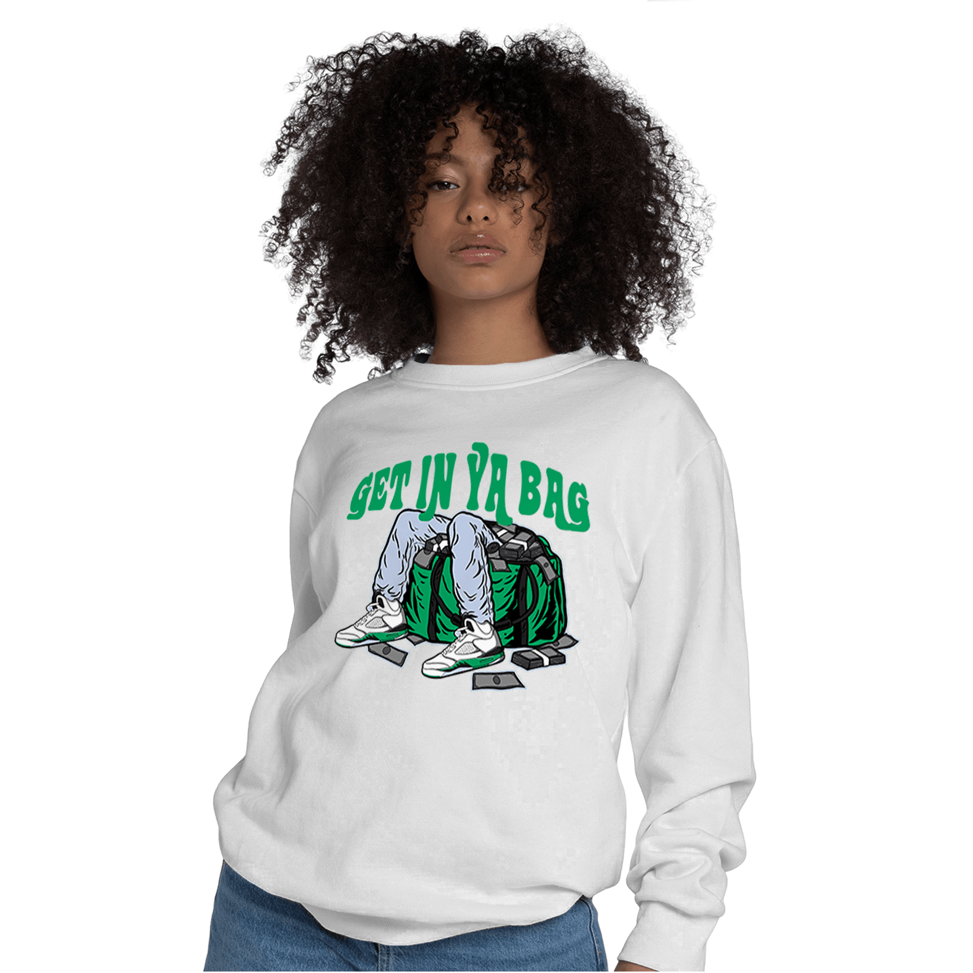 Lucky Green 5s Sweatshirt Match Get In Ya Bag - NastyJamz
