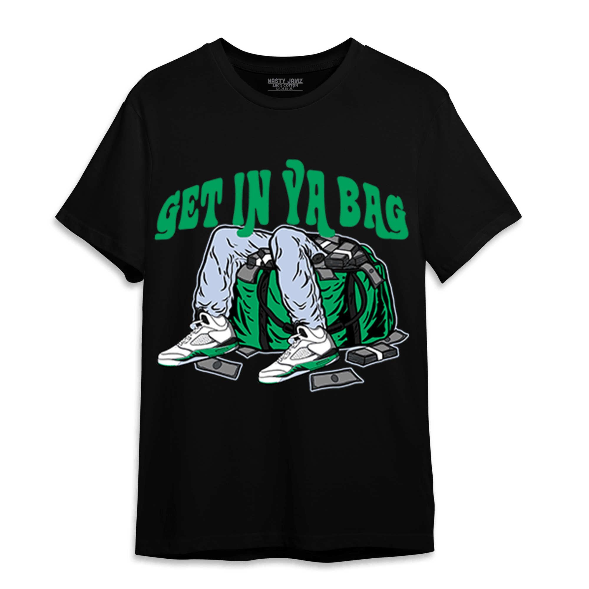 Lucky Green 5s T Shirt Match Get In Ya Bag - NastyJamz