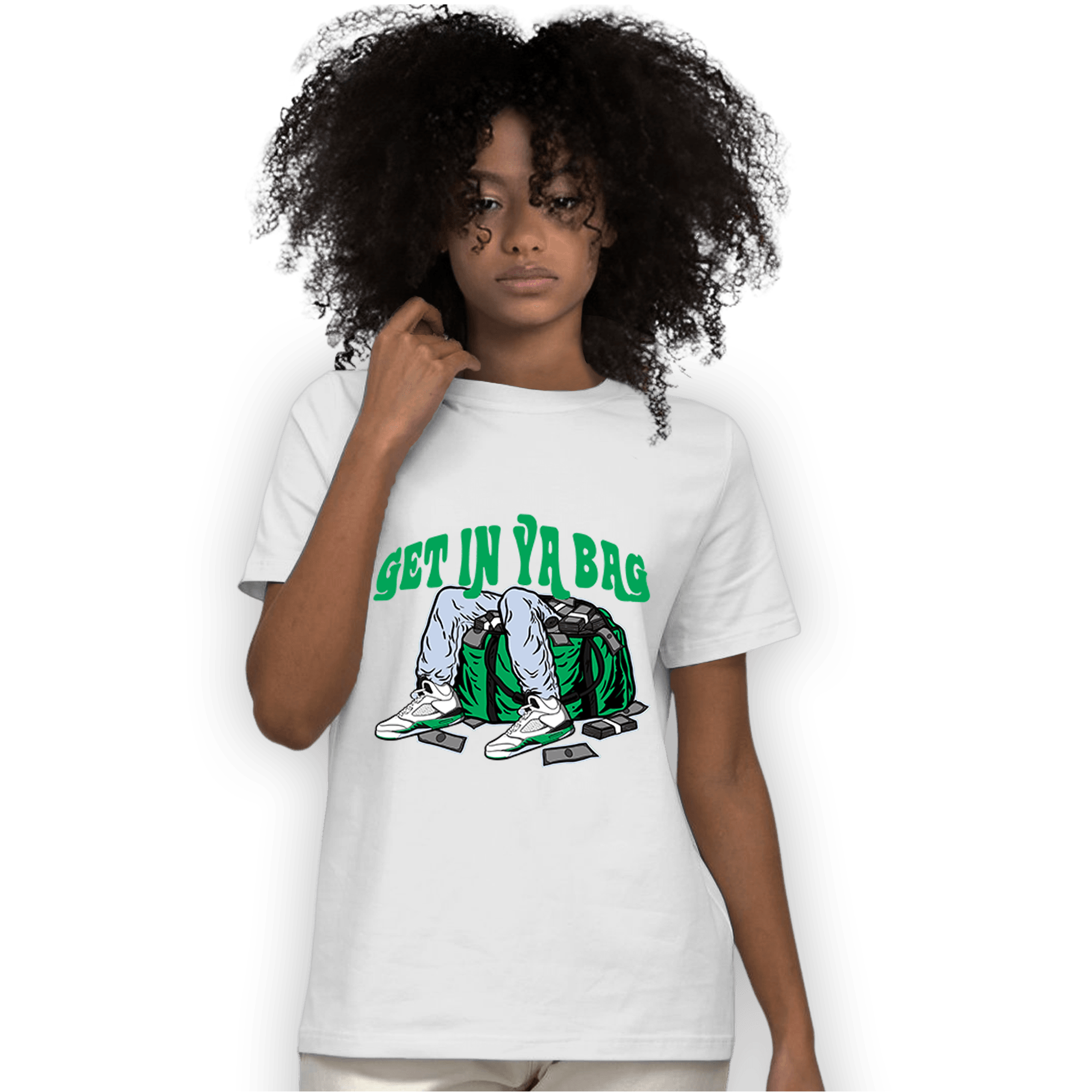 Lucky Green 5s T Shirt Match Get In Ya Bag - NastyJamz