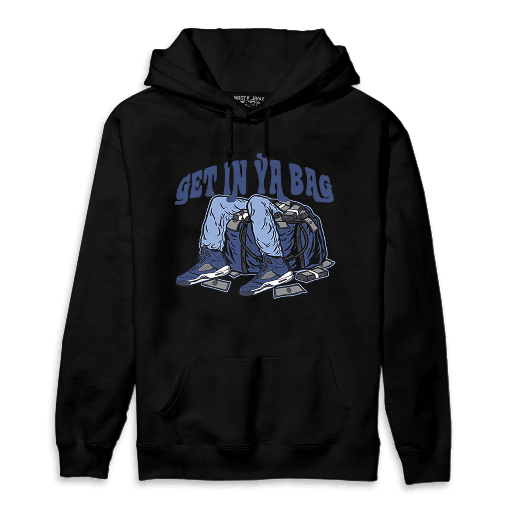 Midnight Navy 5s Hoodie Match Get In Ya Bag - NastyJamz