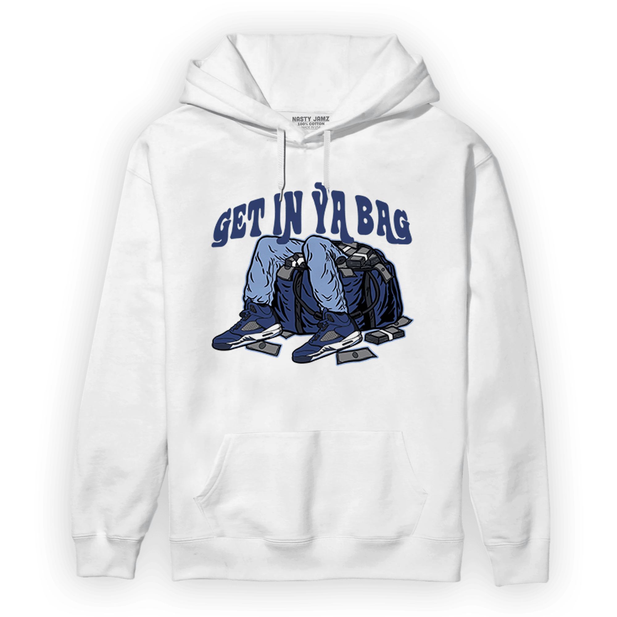 Midnight Navy 5s Hoodie Match Get In Ya Bag - NastyJamz