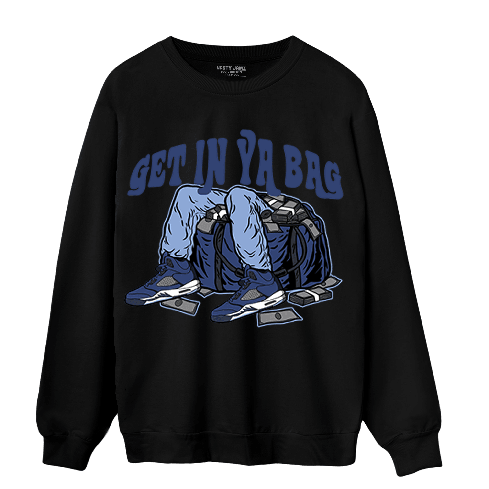 Midnight Navy 5s Sweatshirt Match Get In Ya Bag - NastyJamz
