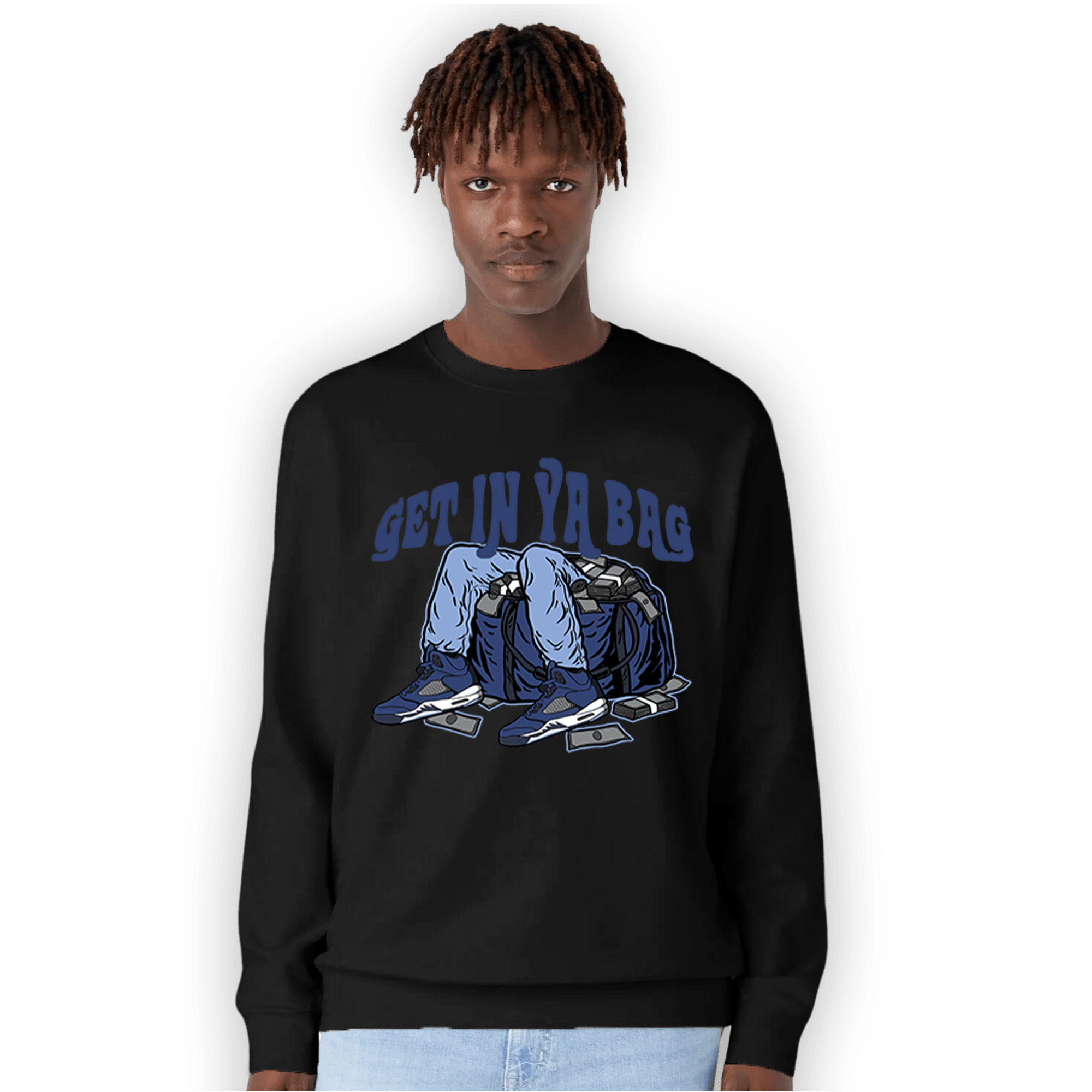 Midnight Navy 5s Sweatshirt Match Get In Ya Bag - NastyJamz