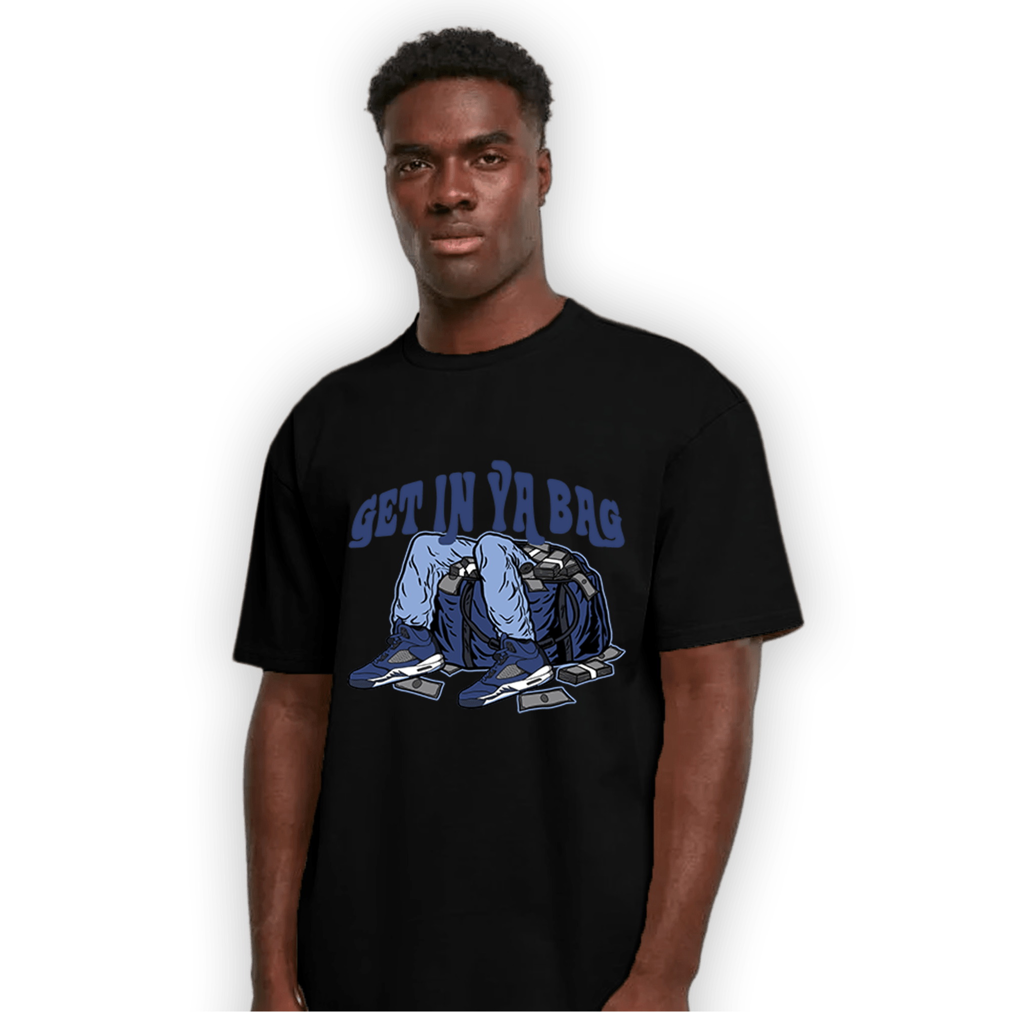 Midnight Navy 5s T Shirt Match Get In Ya Bag - NastyJamz