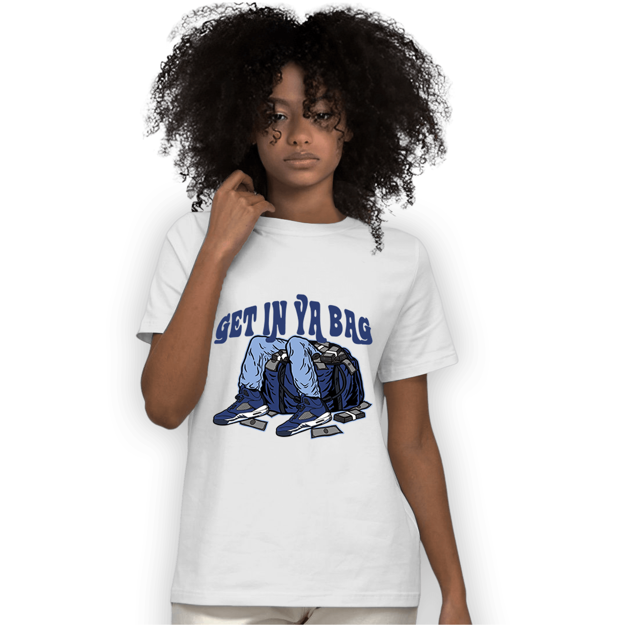Midnight Navy 5s T Shirt Match Get In Ya Bag - NastyJamz