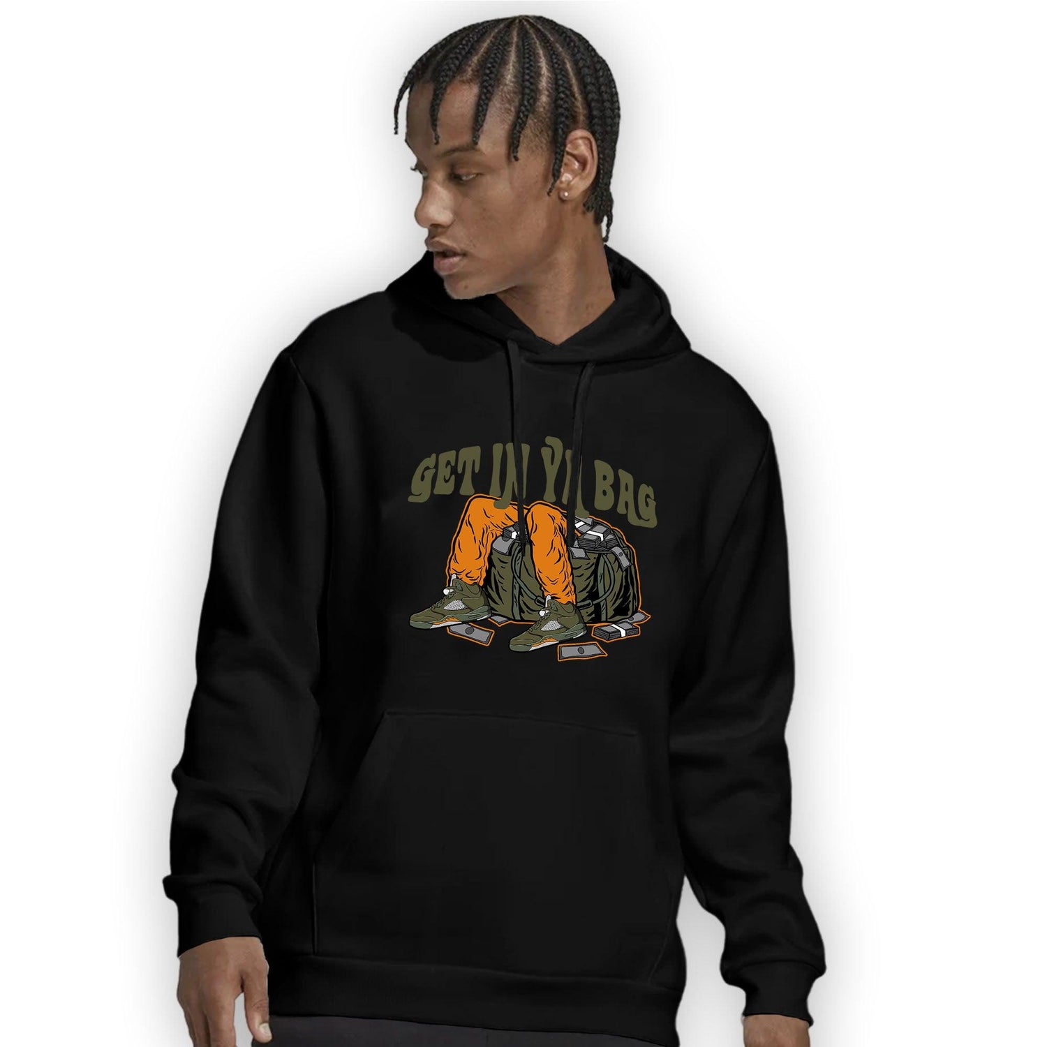 Olive 5s Hoodie Match Get In Ya Bag - NastyJamz