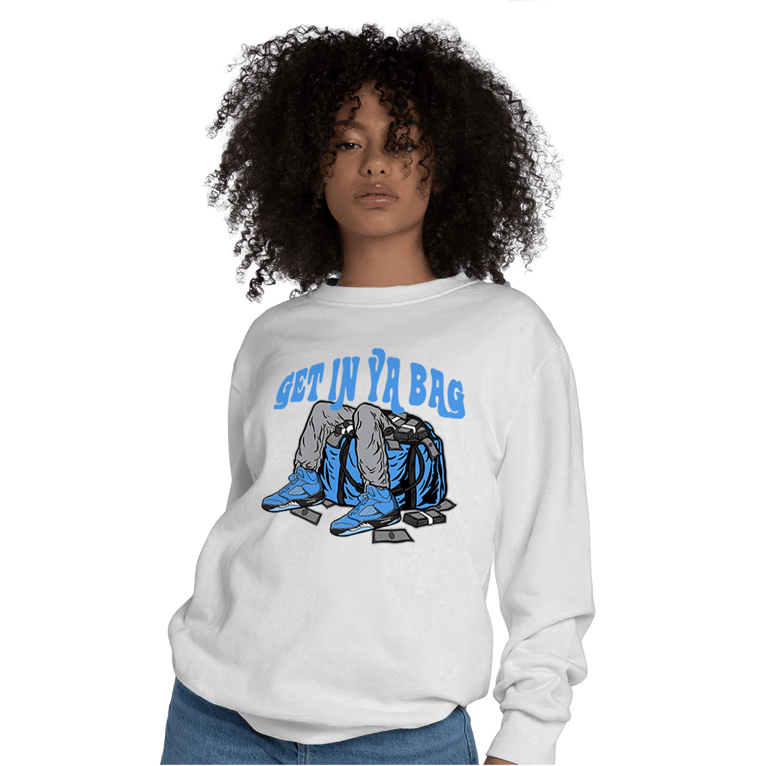 University Blue 5s Sweatshirt Match Get In Ya Bag - NastyJamz