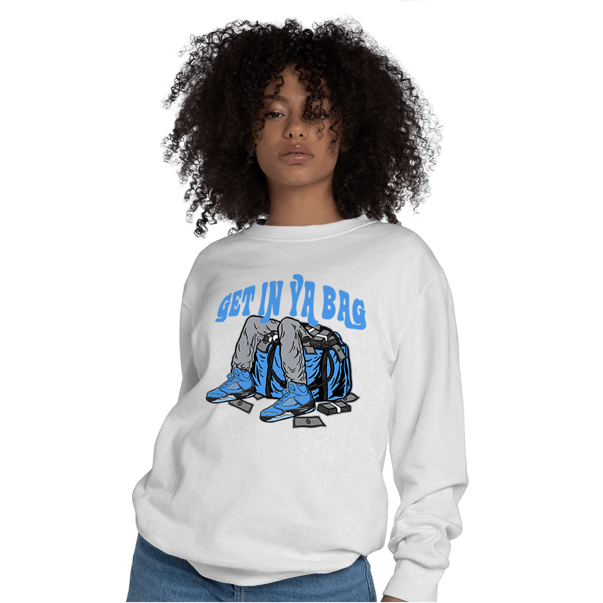 University Blue 5s Sweatshirt Match Get In Ya Bag - NastyJamz
