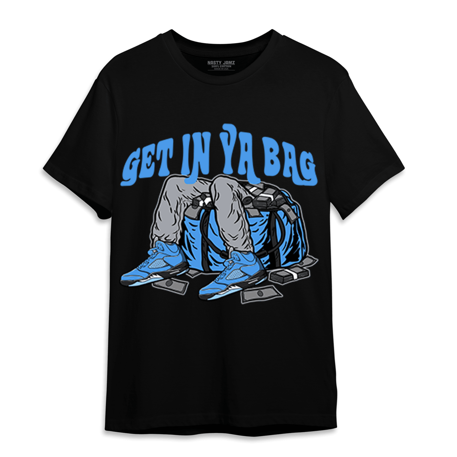 University Blue 5s T Shirt Match Get In Ya Bag - NastyJamz