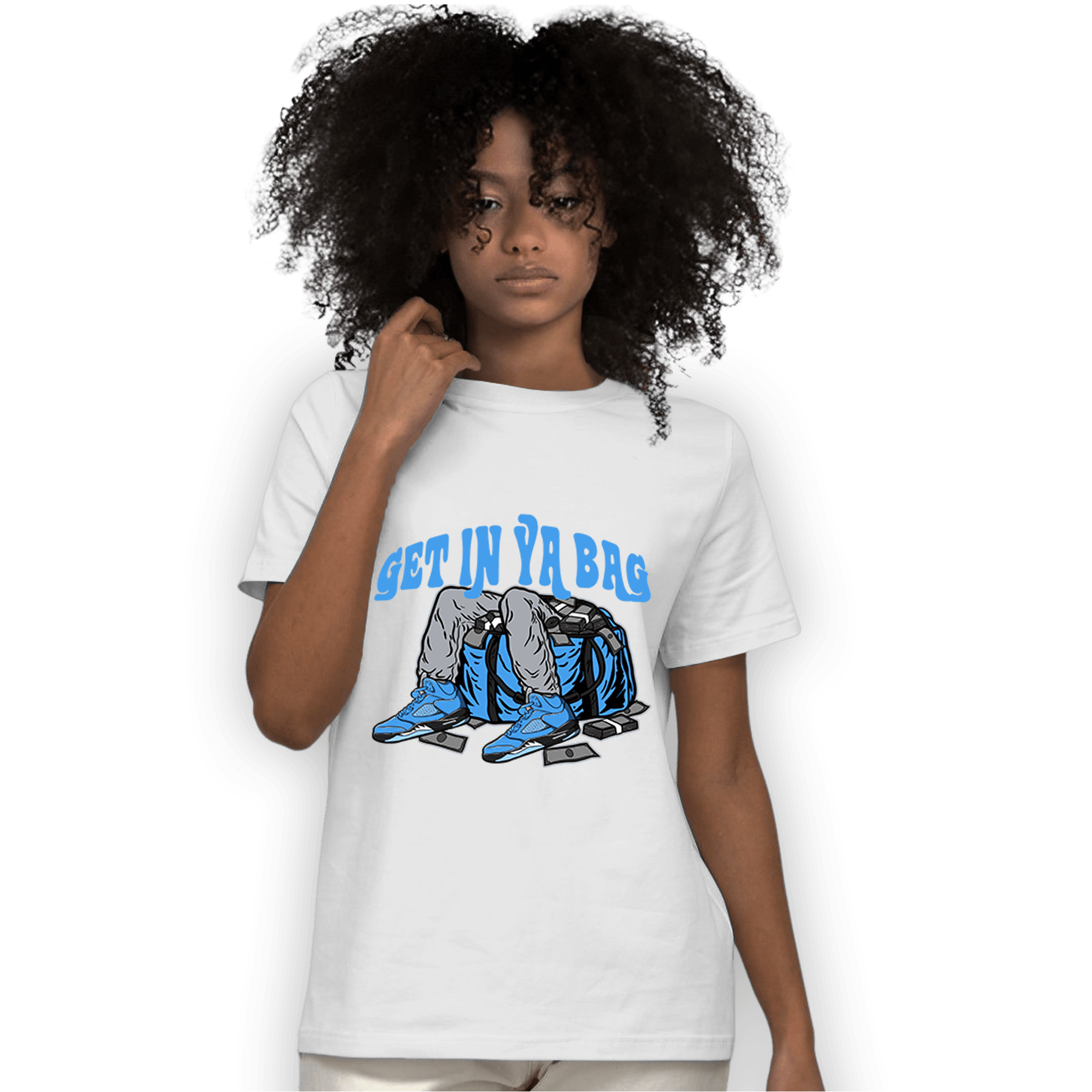 University Blue 5s T Shirt Match Get In Ya Bag - NastyJamz