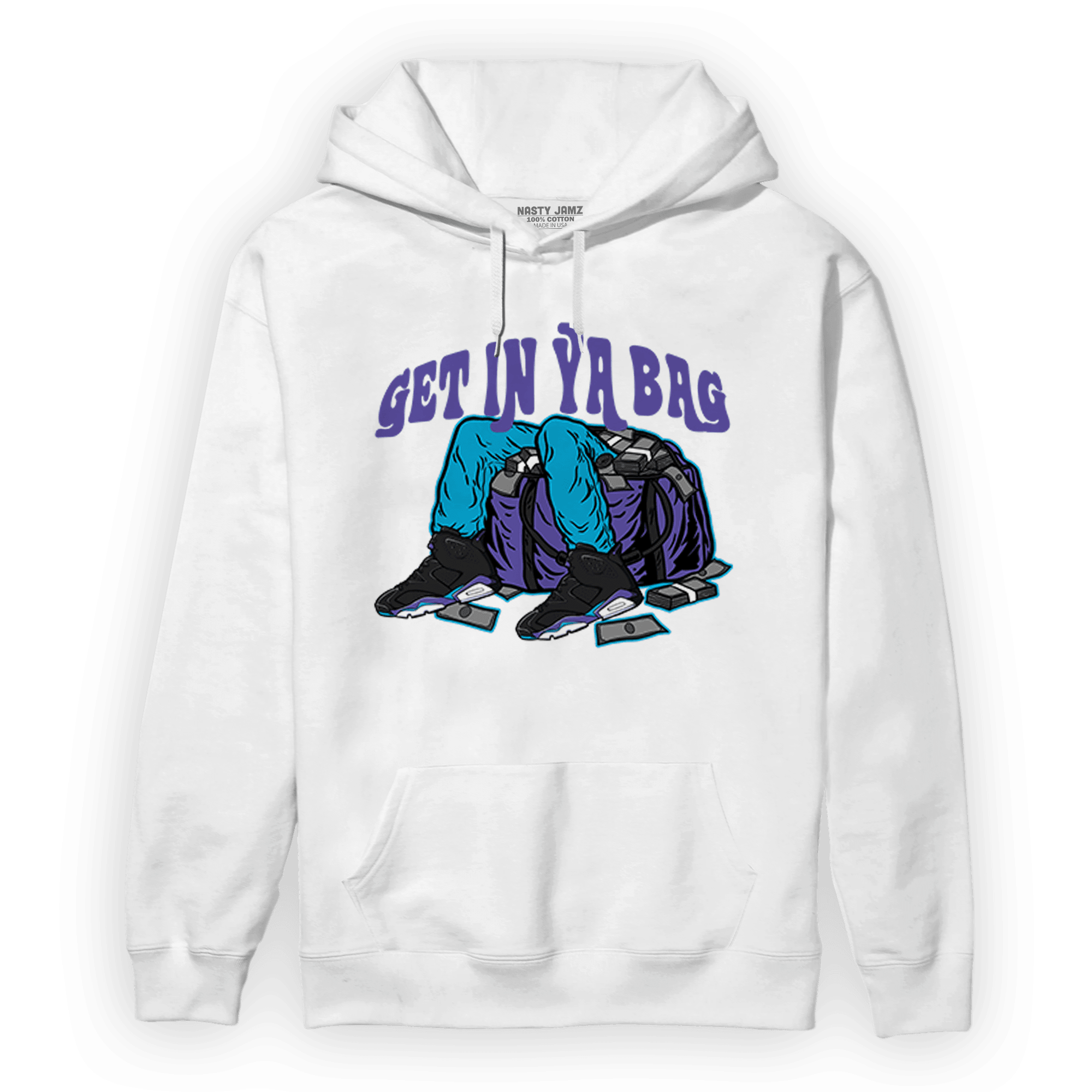 Aqua 6s Hoodie Match Get In Ya Bag - NastyJamz