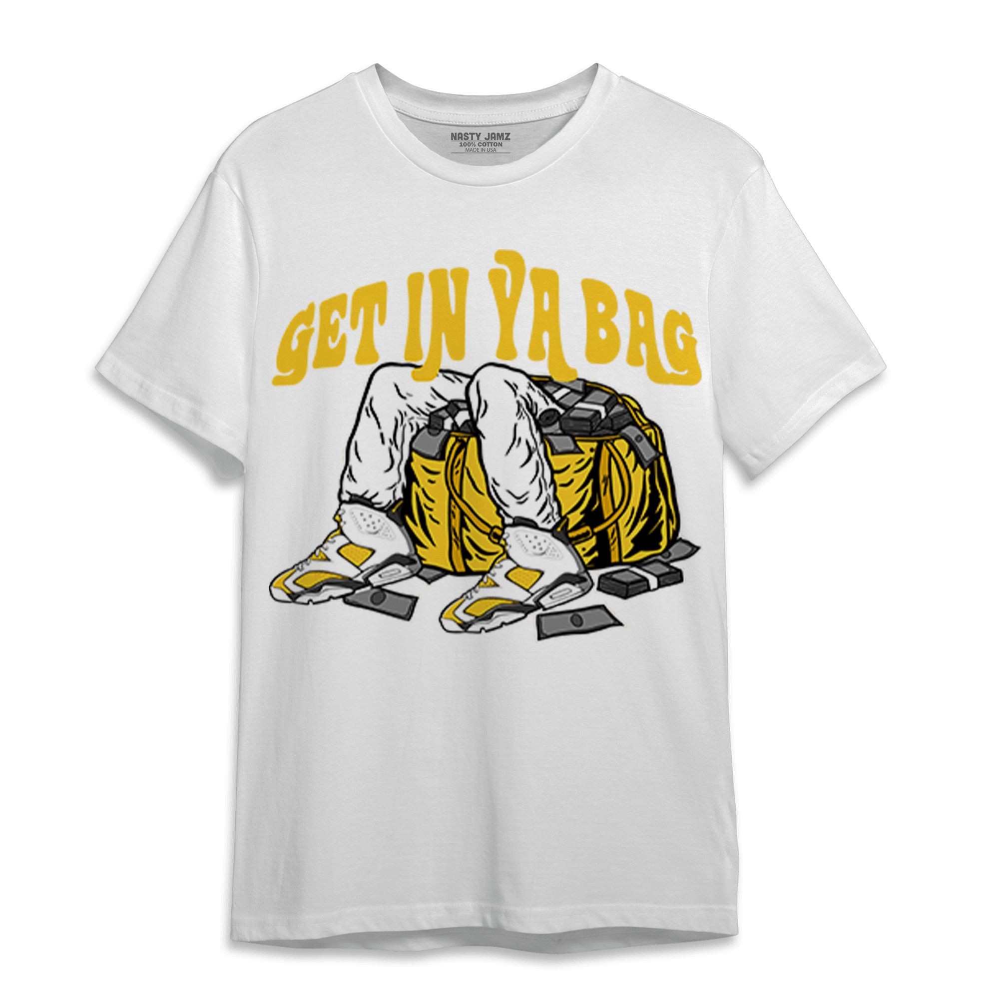 Yellow Ochre 6s T Shirt Match Get In Ya Bag - NastyJamz