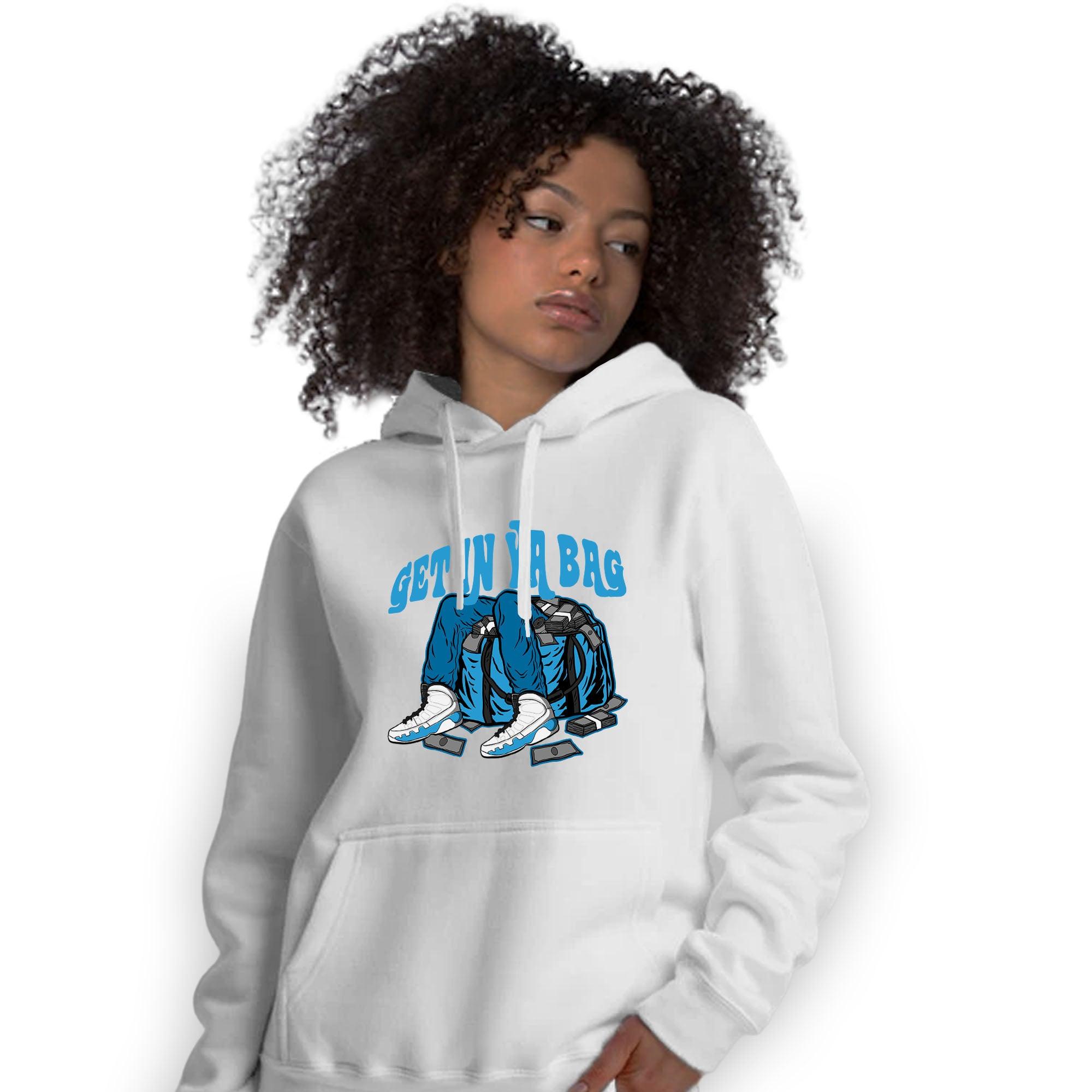 Powder Blue 9s Hoodie Match Get In Ya Bag - NastyJamz