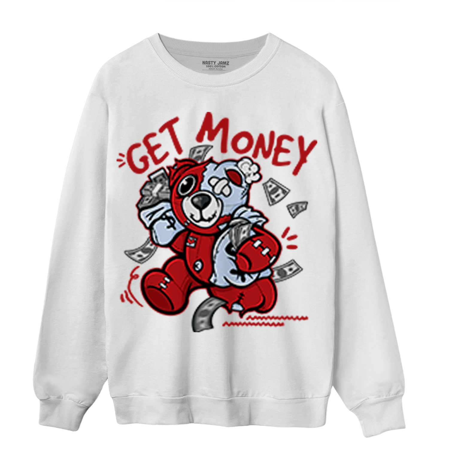 Cherry 11s Sweatshirt Match Get Money BER - NastyJamz