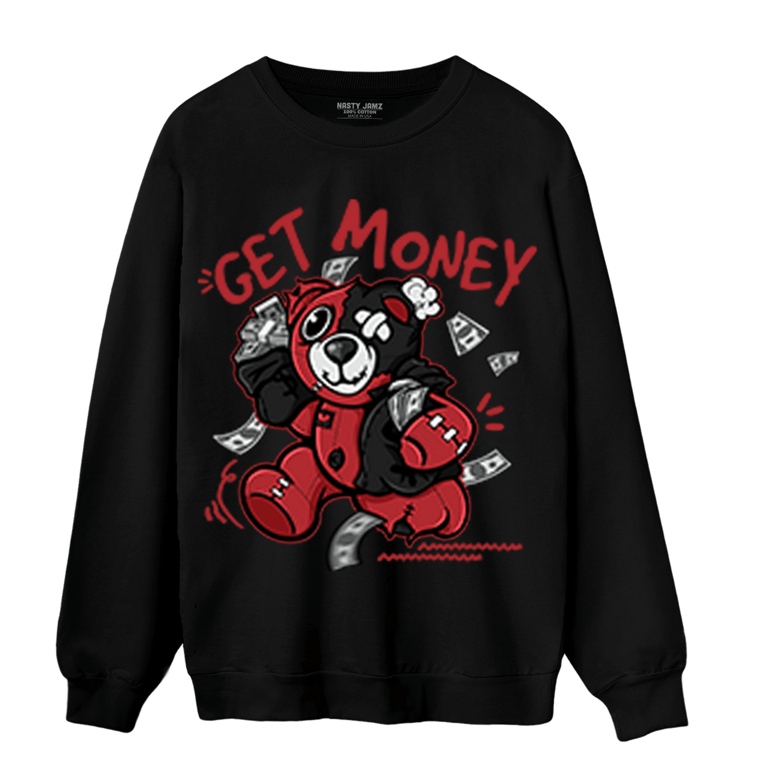 Cherry 12s Sweatshirt Match Get Money BER - NastyJamz