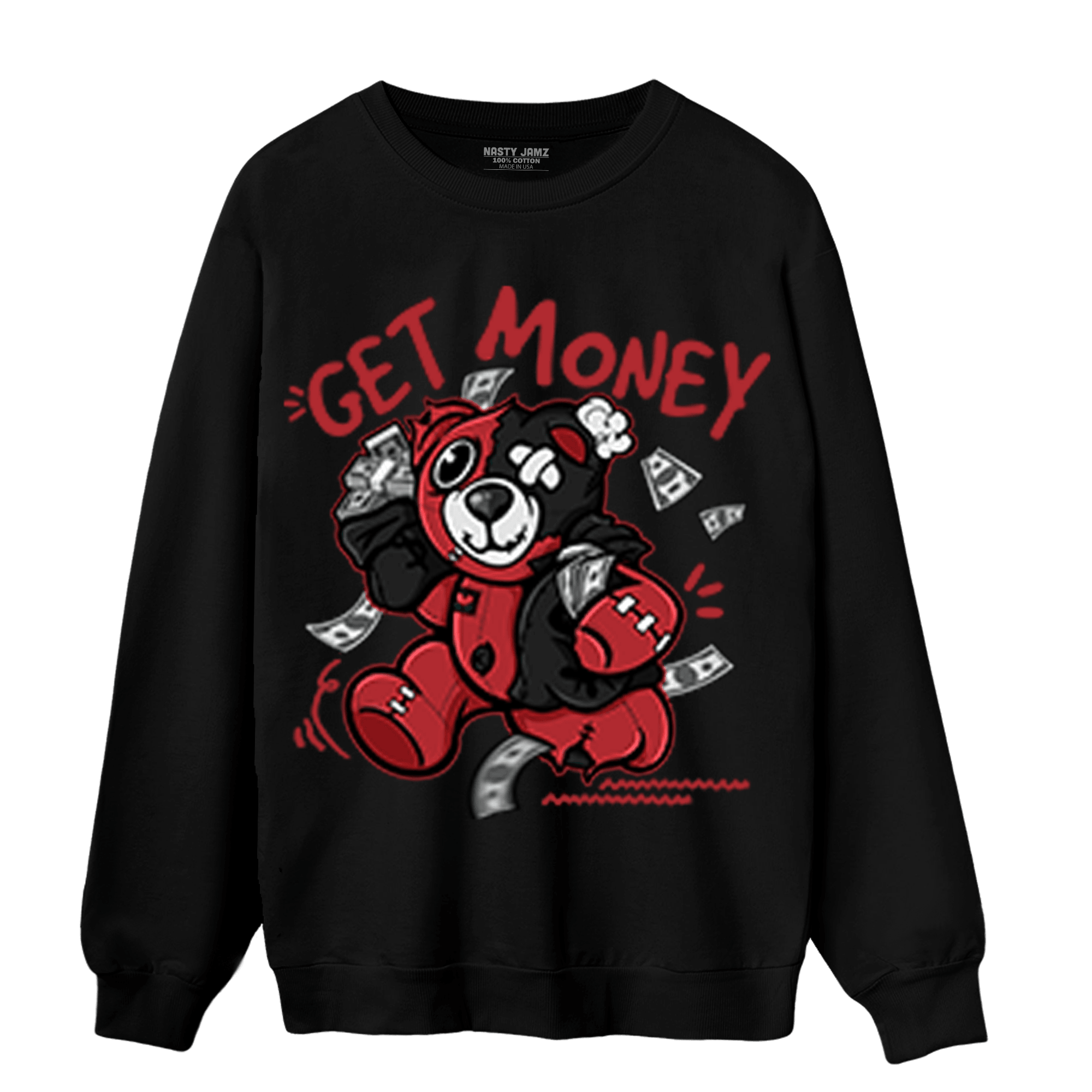 Cherry 12s Sweatshirt Match Get Money BER - NastyJamz
