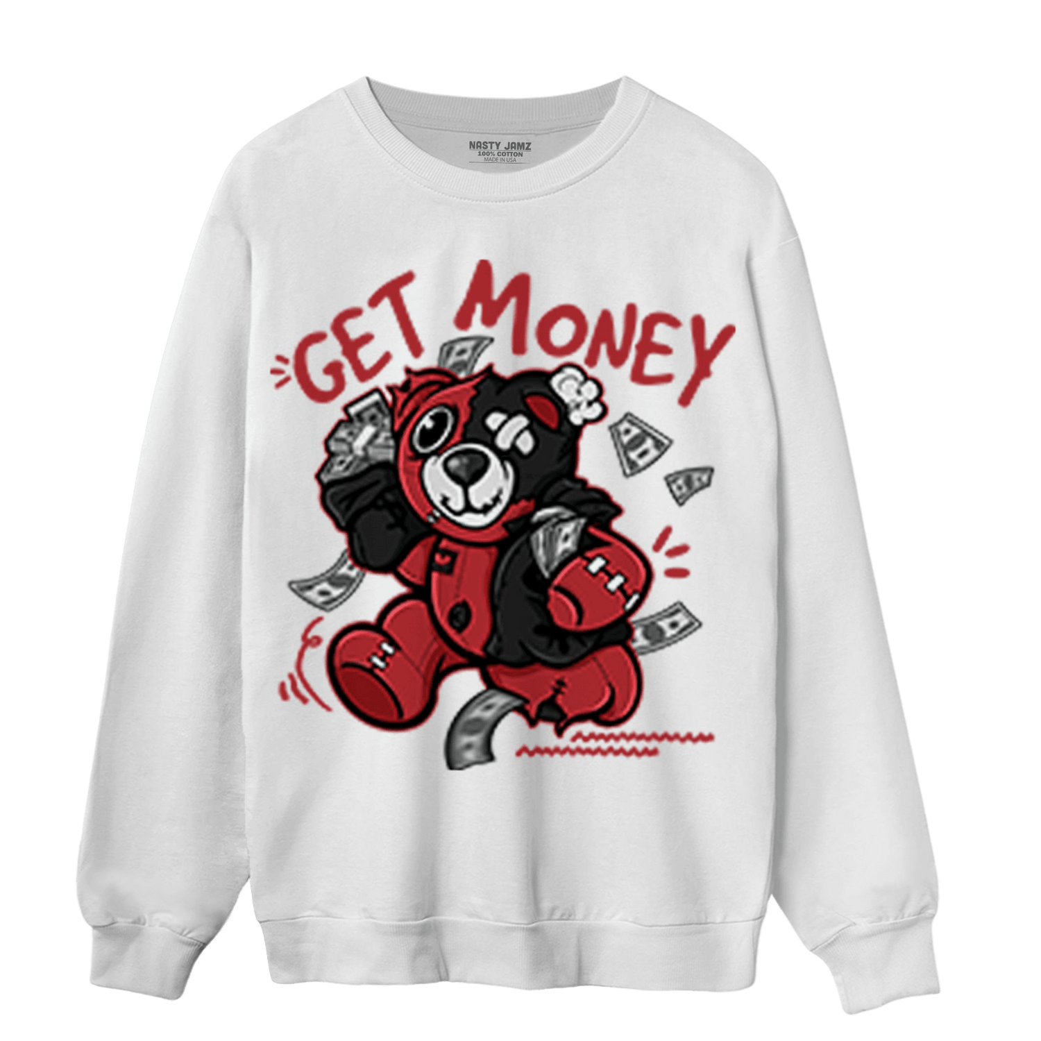 Cherry 12s Sweatshirt Match Get Money BER - NastyJamz