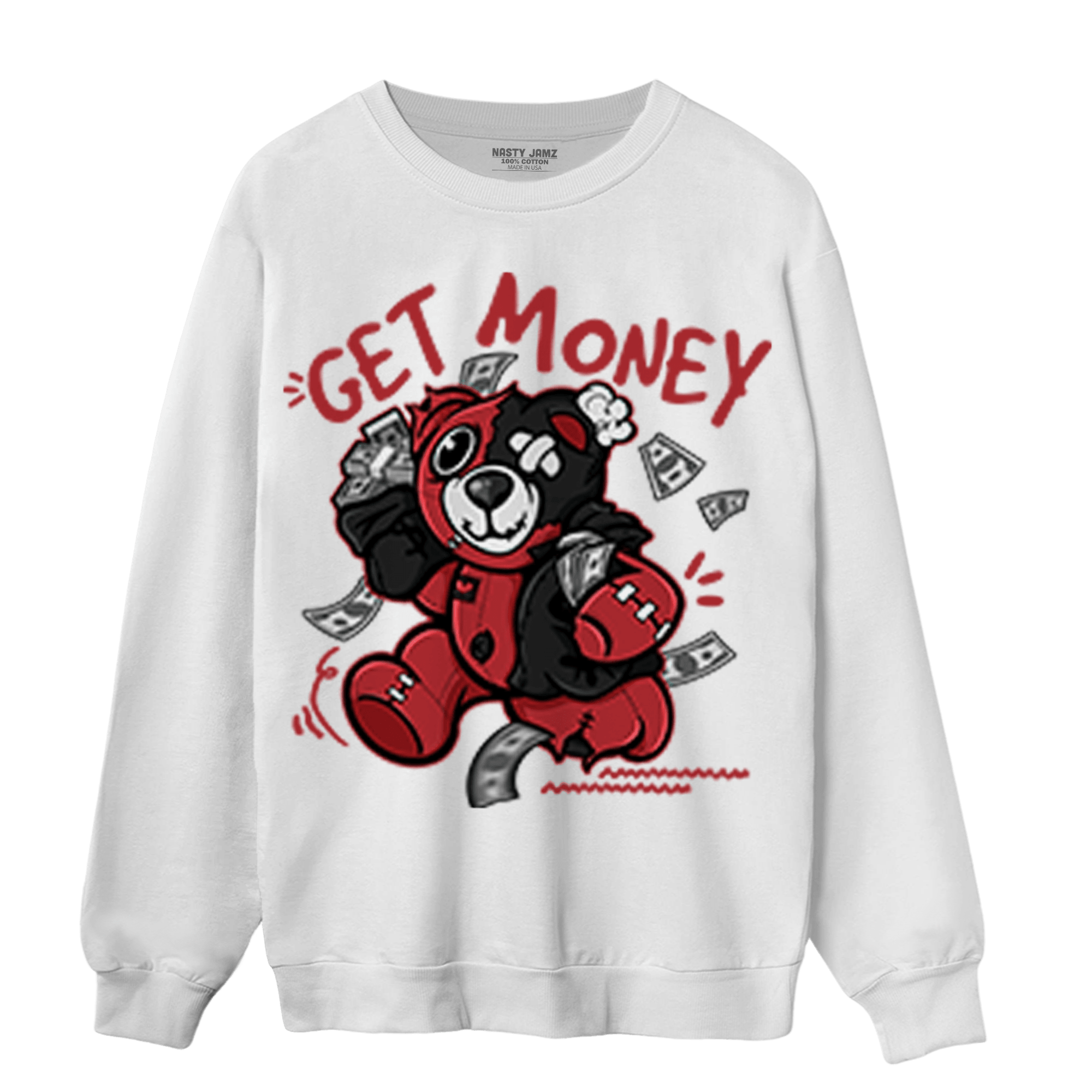 Cherry 12s Sweatshirt Match Get Money BER - NastyJamz
