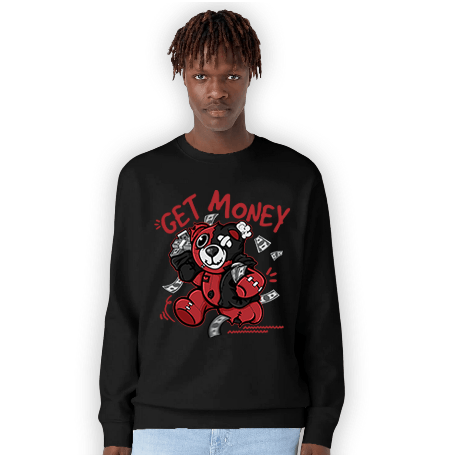 Cherry 12s Sweatshirt Match Get Money BER - NastyJamz