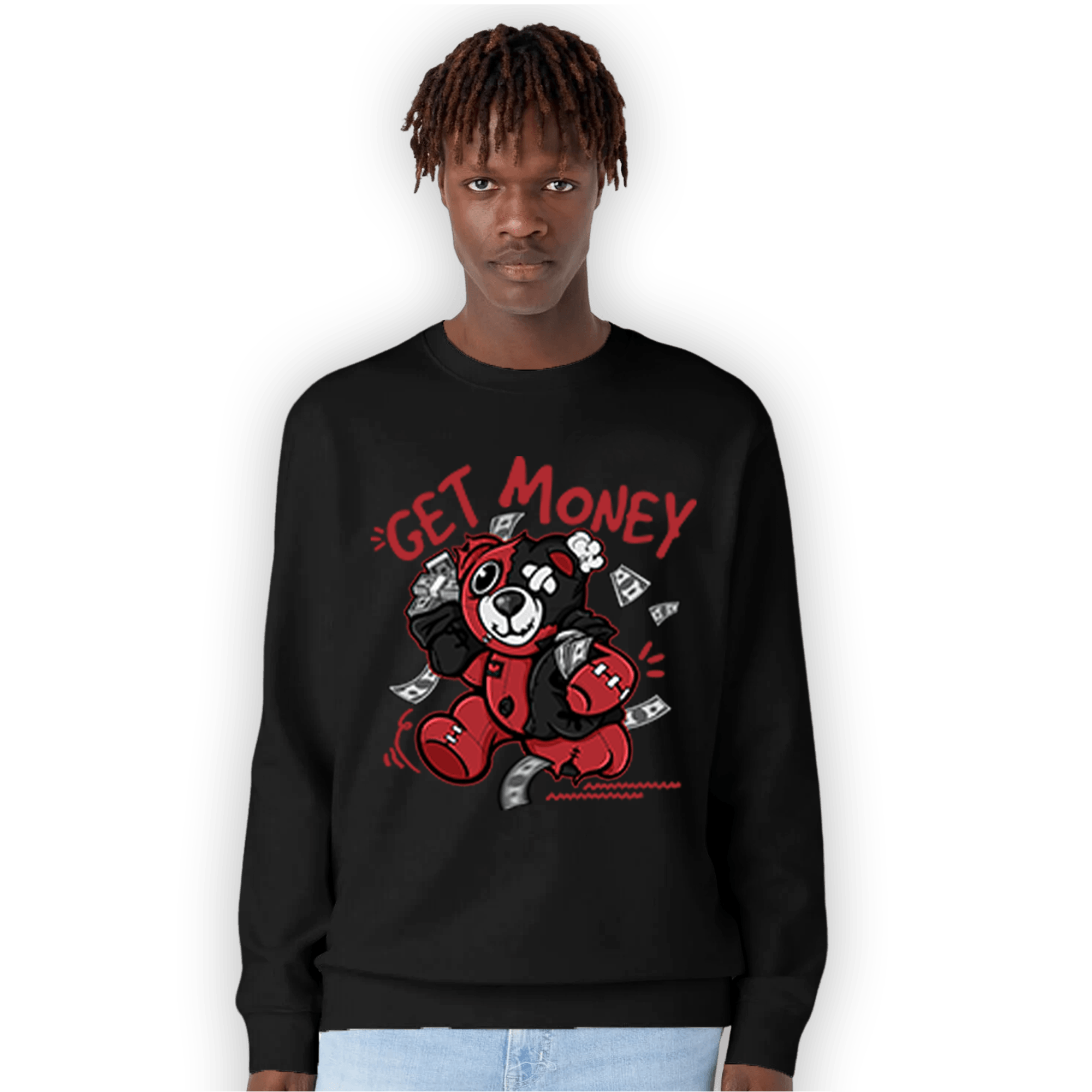 Cherry 12s Sweatshirt Match Get Money BER - NastyJamz