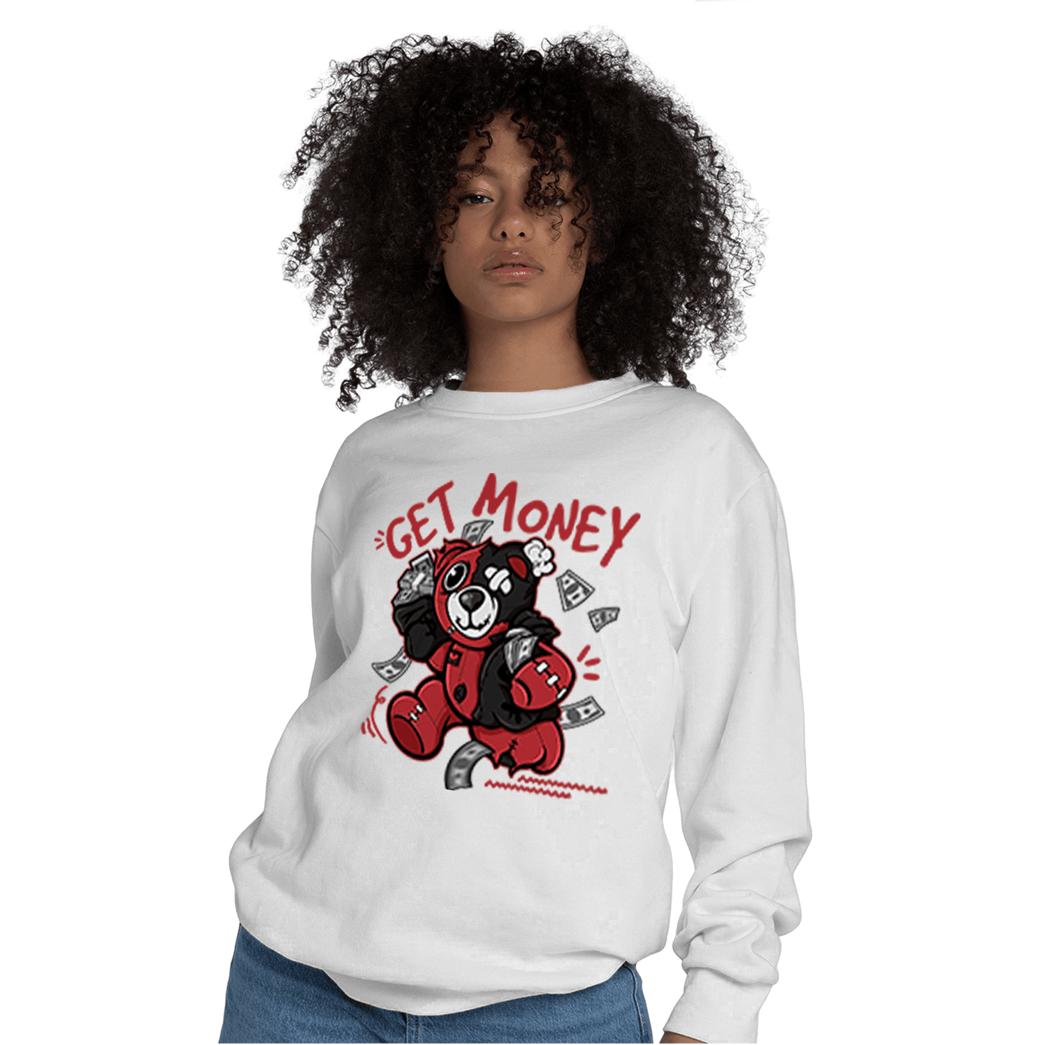Cherry 12s Sweatshirt Match Get Money BER - NastyJamz