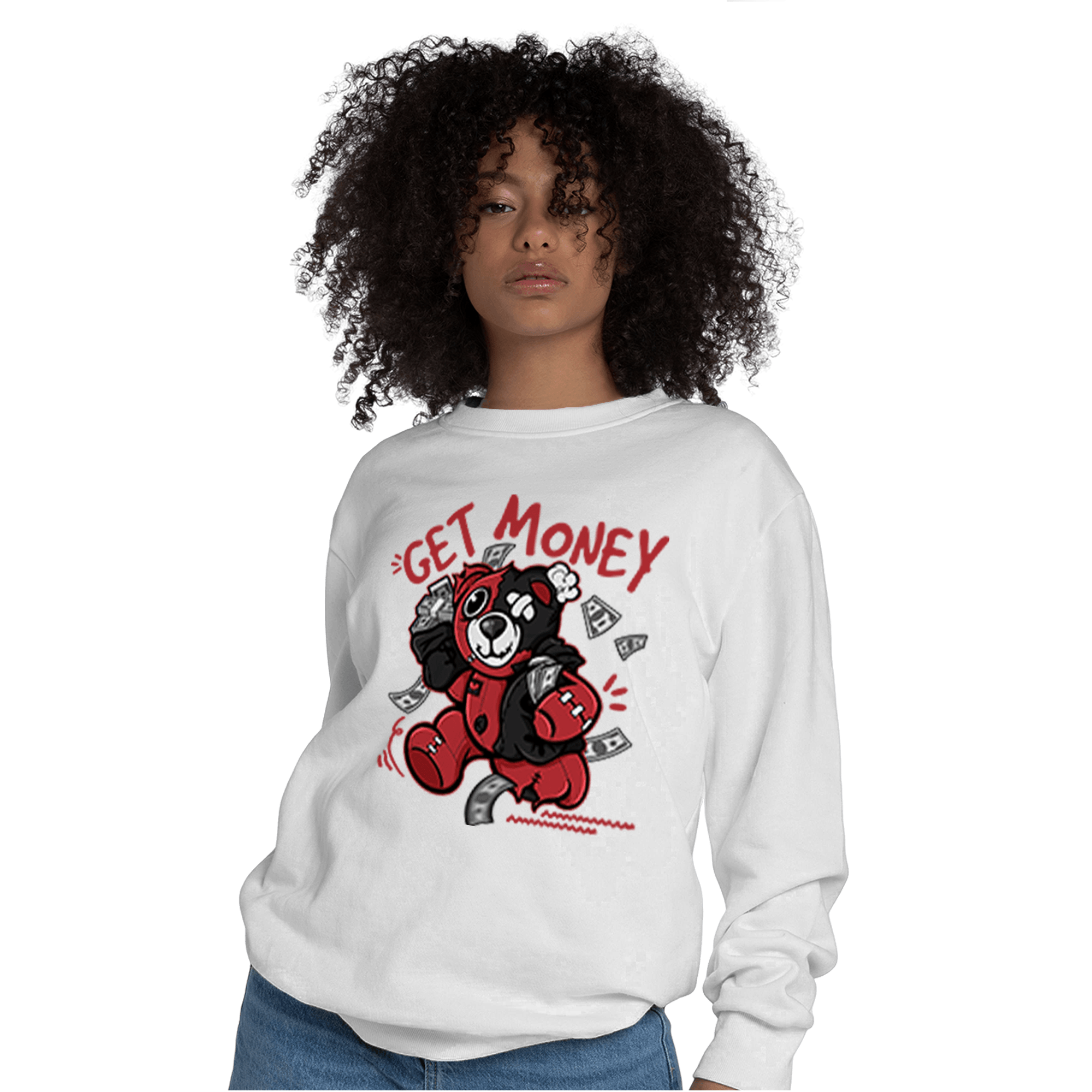 Cherry 12s Sweatshirt Match Get Money BER - NastyJamz