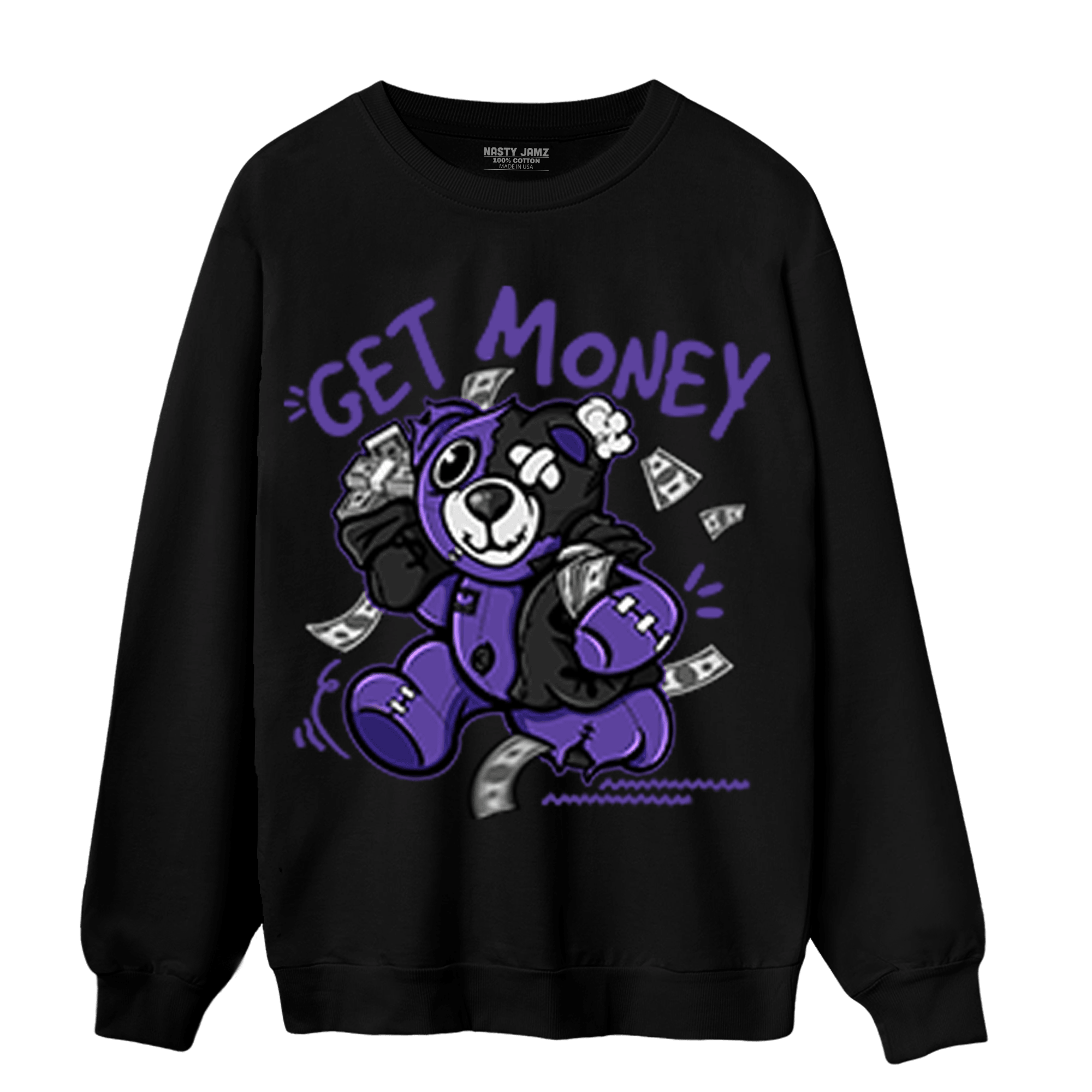 Field Purple 12s Sweatshirt Match Get Money BER - NastyJamz