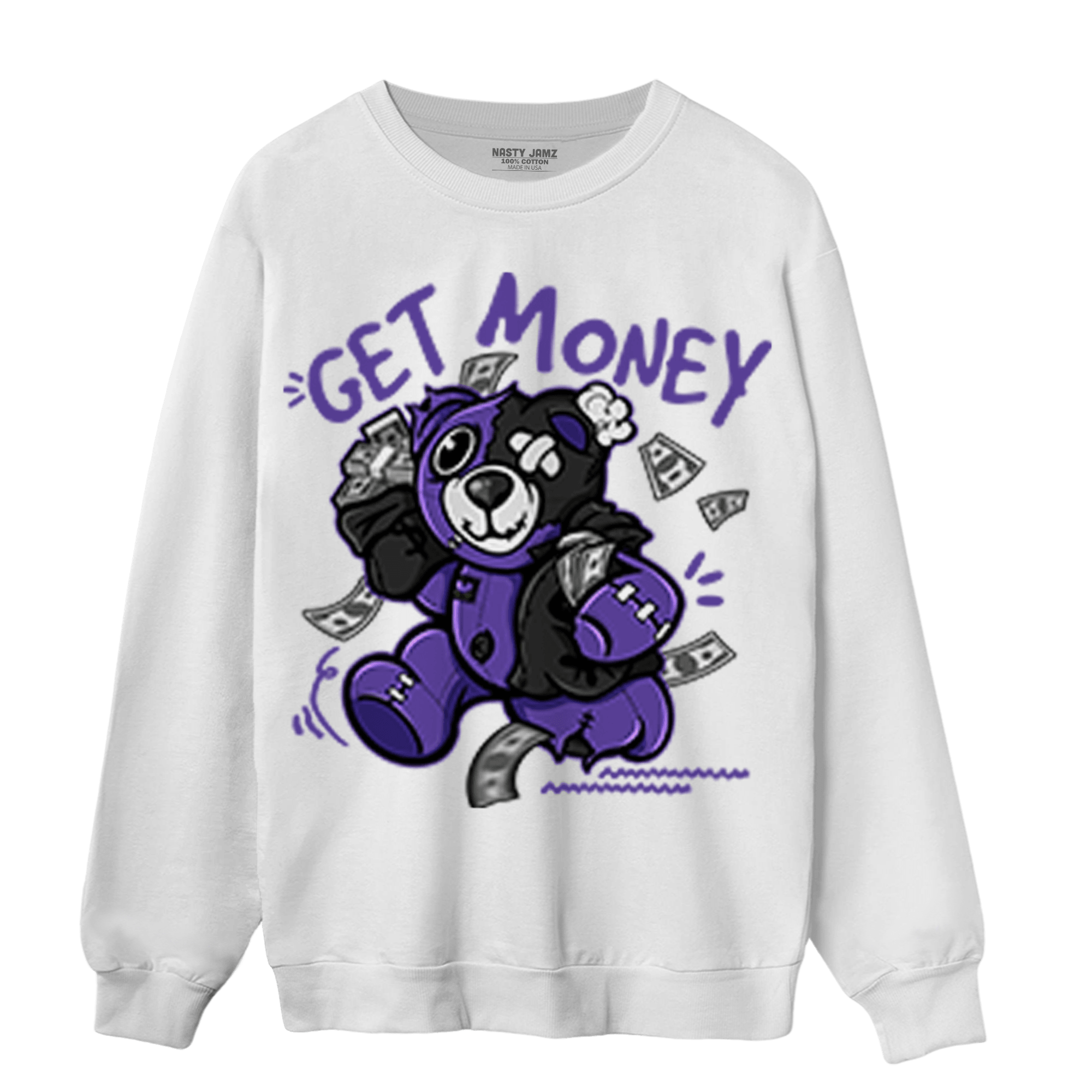 Field Purple 12s Sweatshirt Match Get Money BER - NastyJamz