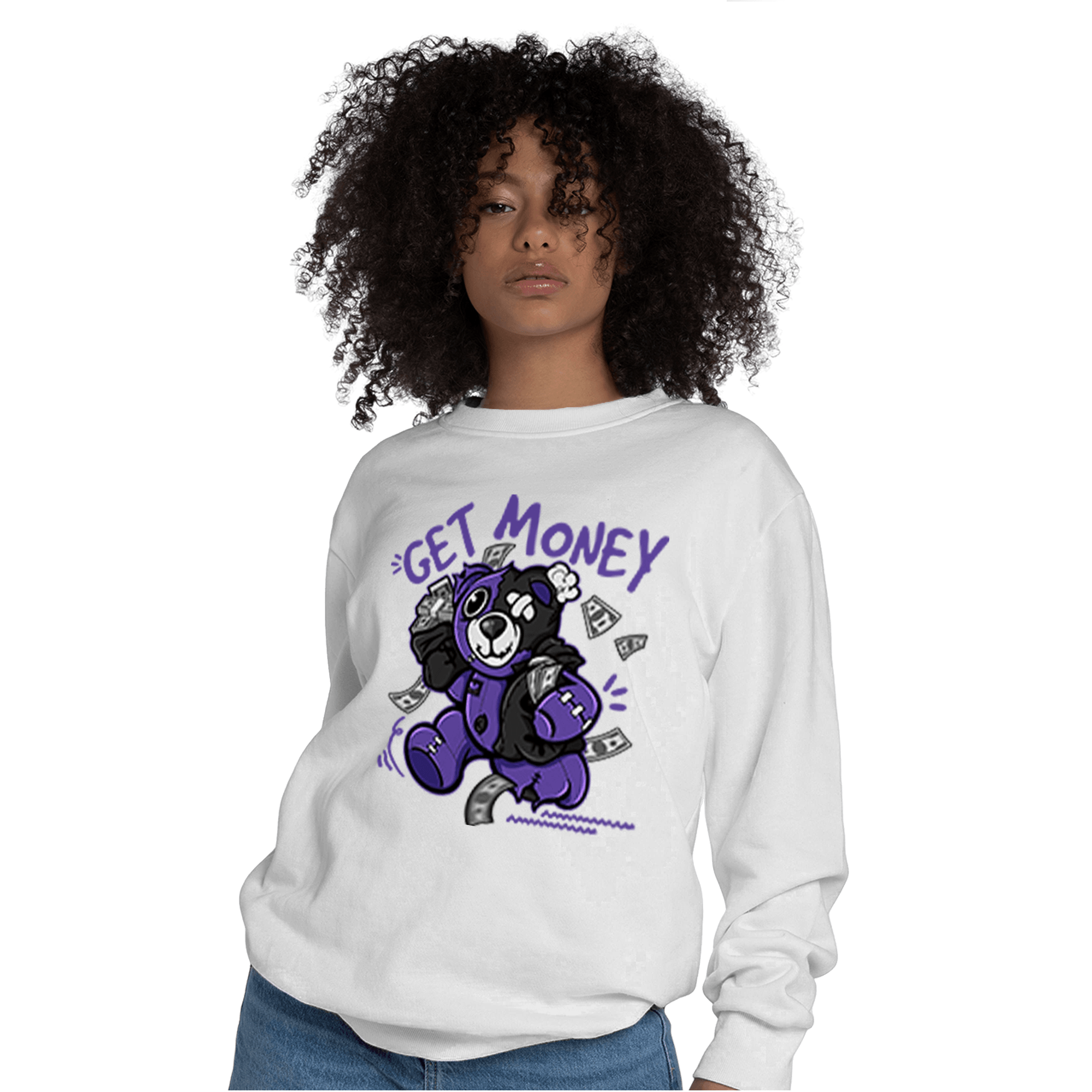 Field Purple 12s Sweatshirt Match Get Money BER - NastyJamz