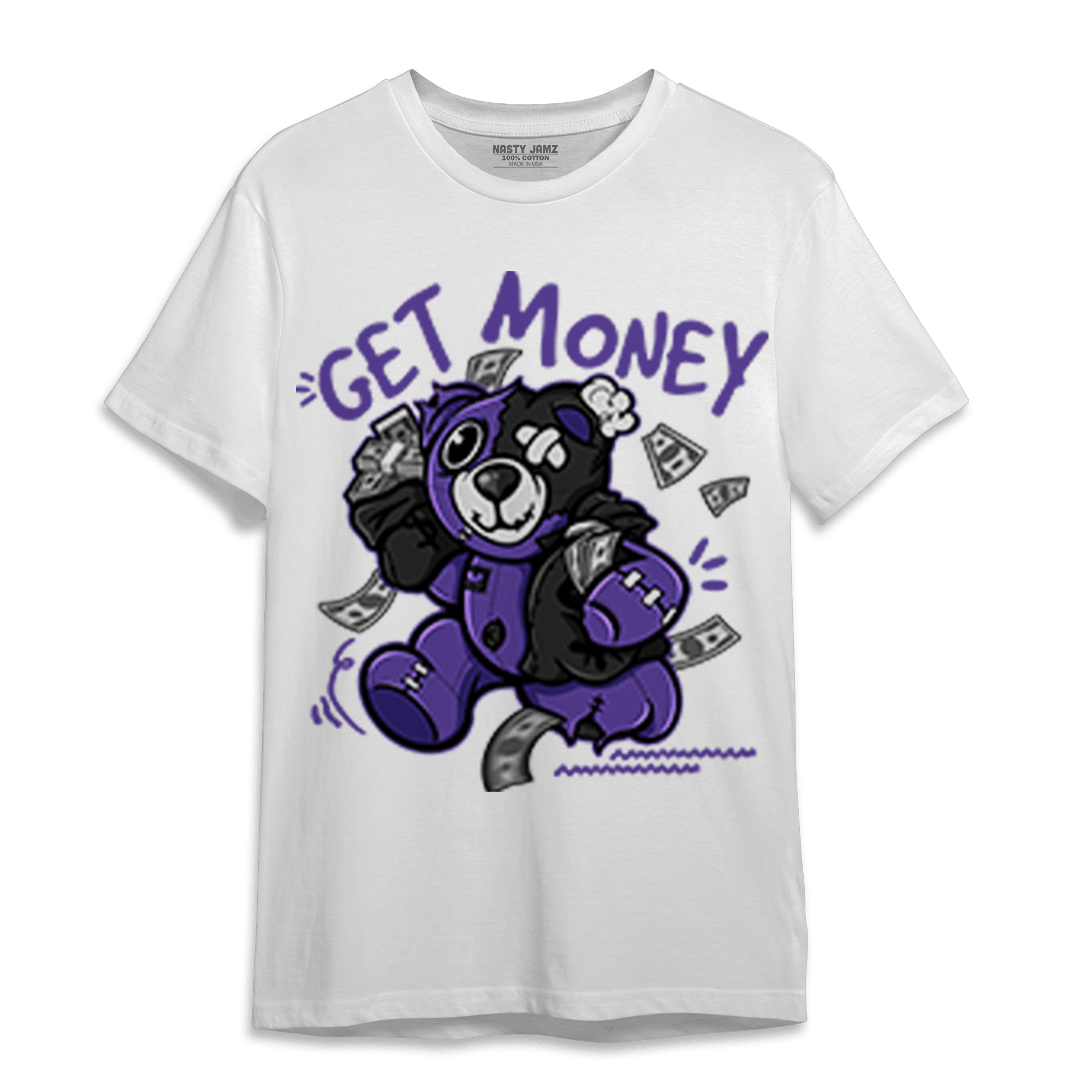 Field Purple 12s T Shirt Match Get Money BER - NastyJamz