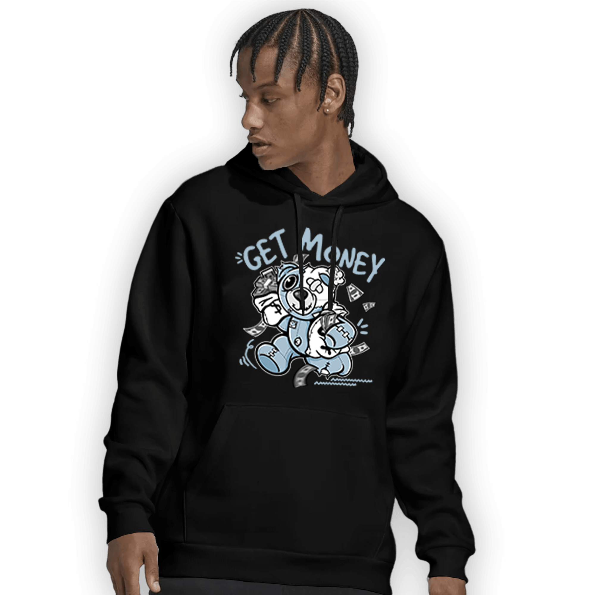 Blue Grey 13s Hoodie Match Get Money BER - NastyJamz