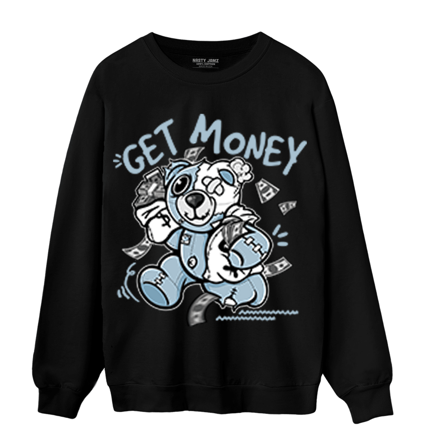 Blue Grey 13s Sweatshirt Match Get Money BER - NastyJamz