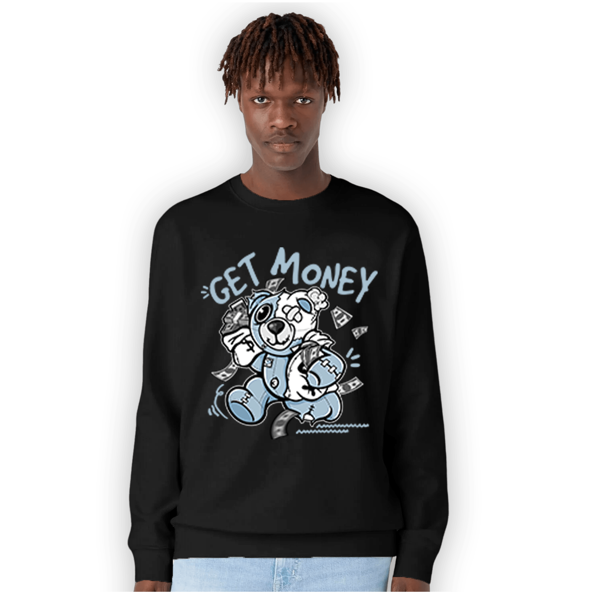 Blue Grey 13s Sweatshirt Match Get Money BER - NastyJamz