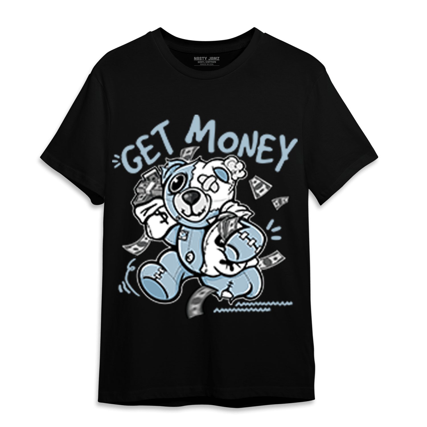 Blue Grey 13s T Shirt Match Get Money BER - NastyJamz