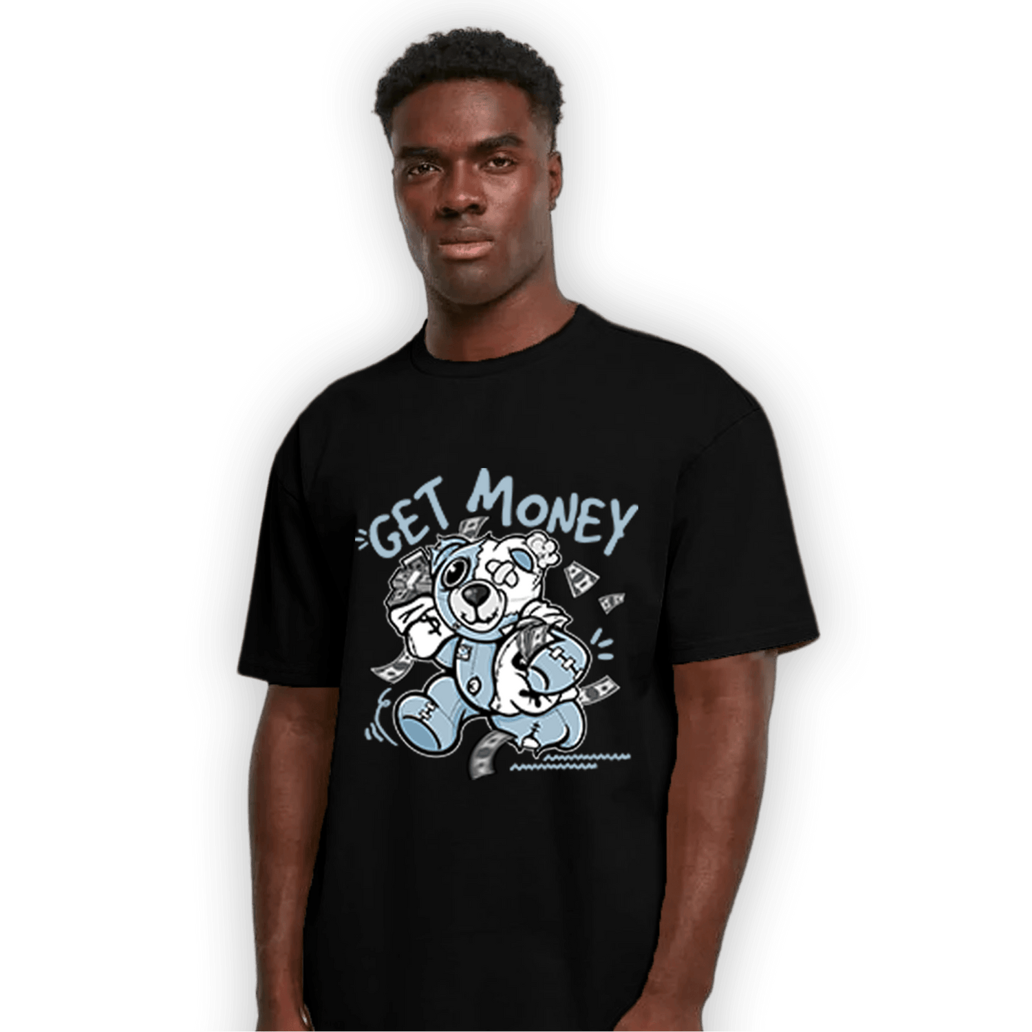 Blue Grey 13s T Shirt Match Get Money BER - NastyJamz