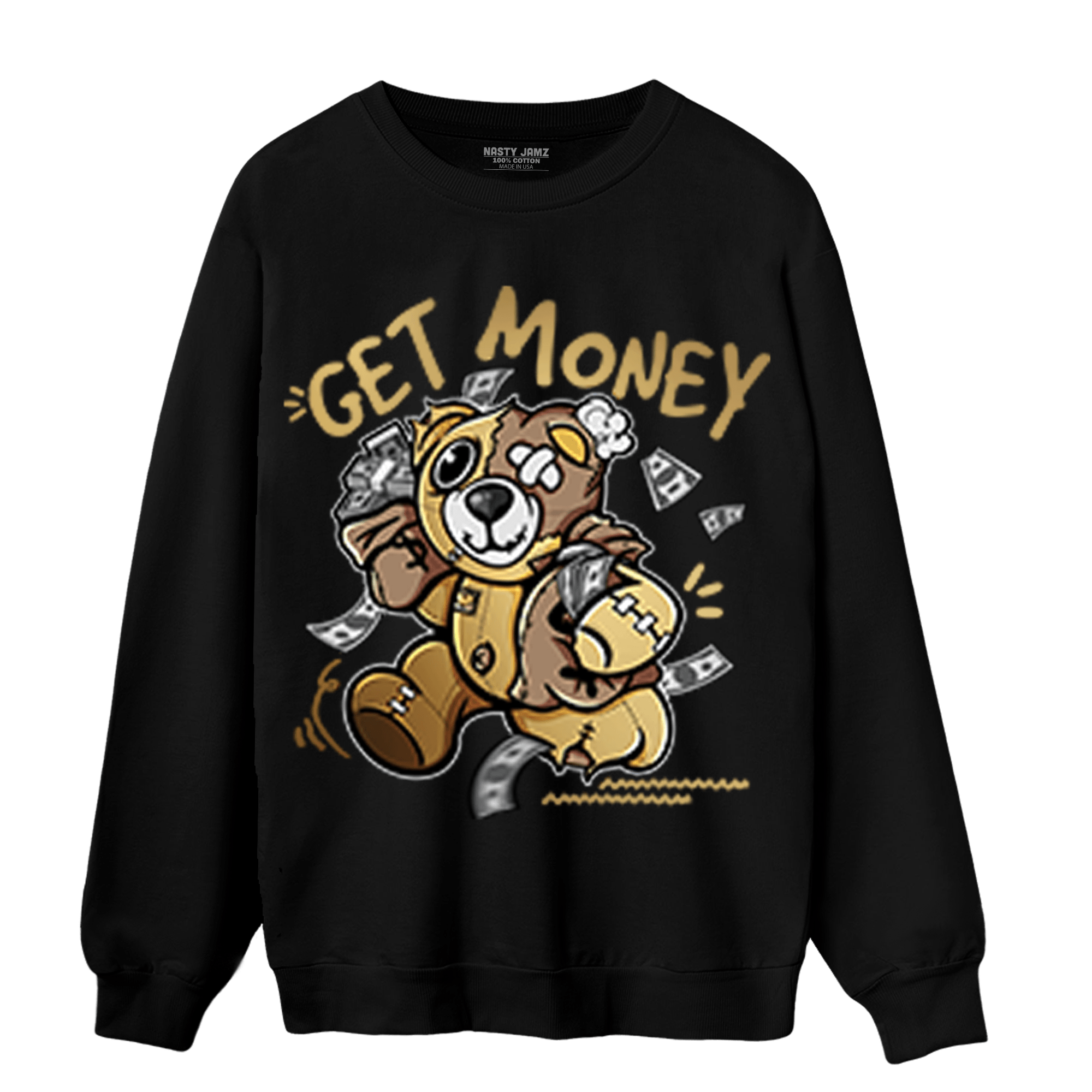 High OG Metallic Gold 1s Sweatshirt Match Get Money BER - NastyJamz