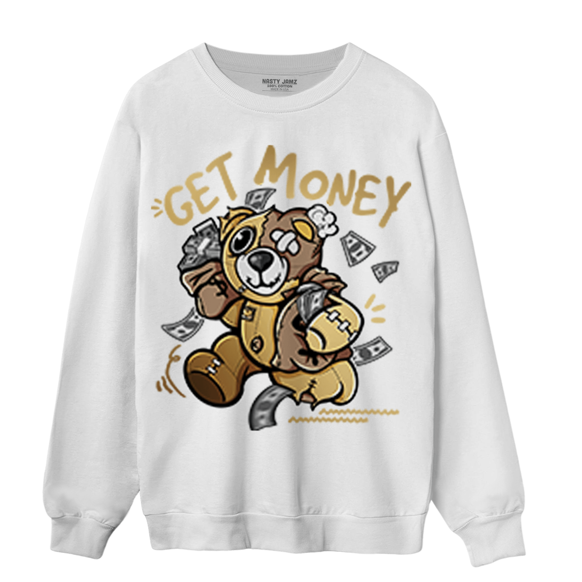 High OG Metallic Gold 1s Sweatshirt Match Get Money BER - NastyJamz