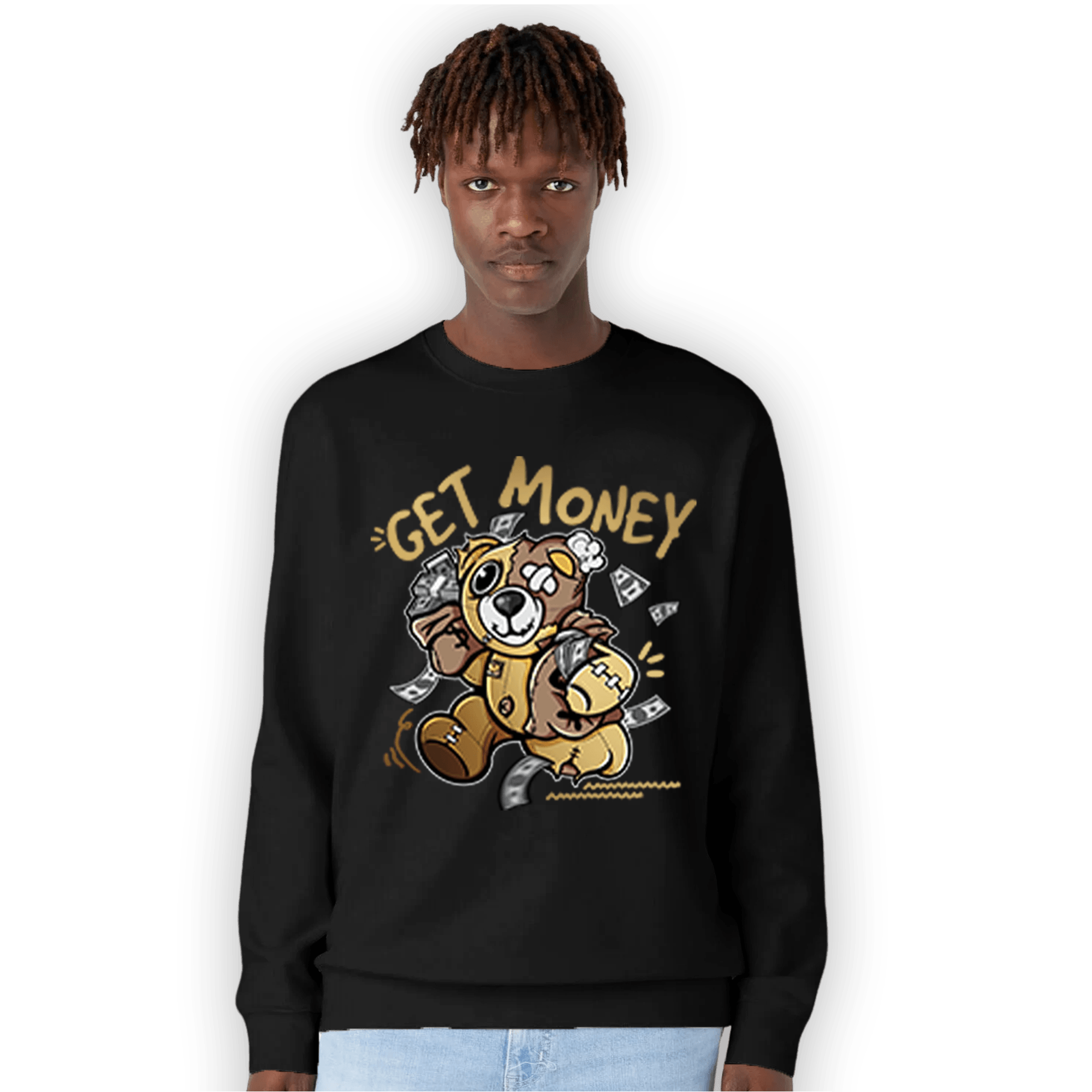 High OG Metallic Gold 1s Sweatshirt Match Get Money BER - NastyJamz