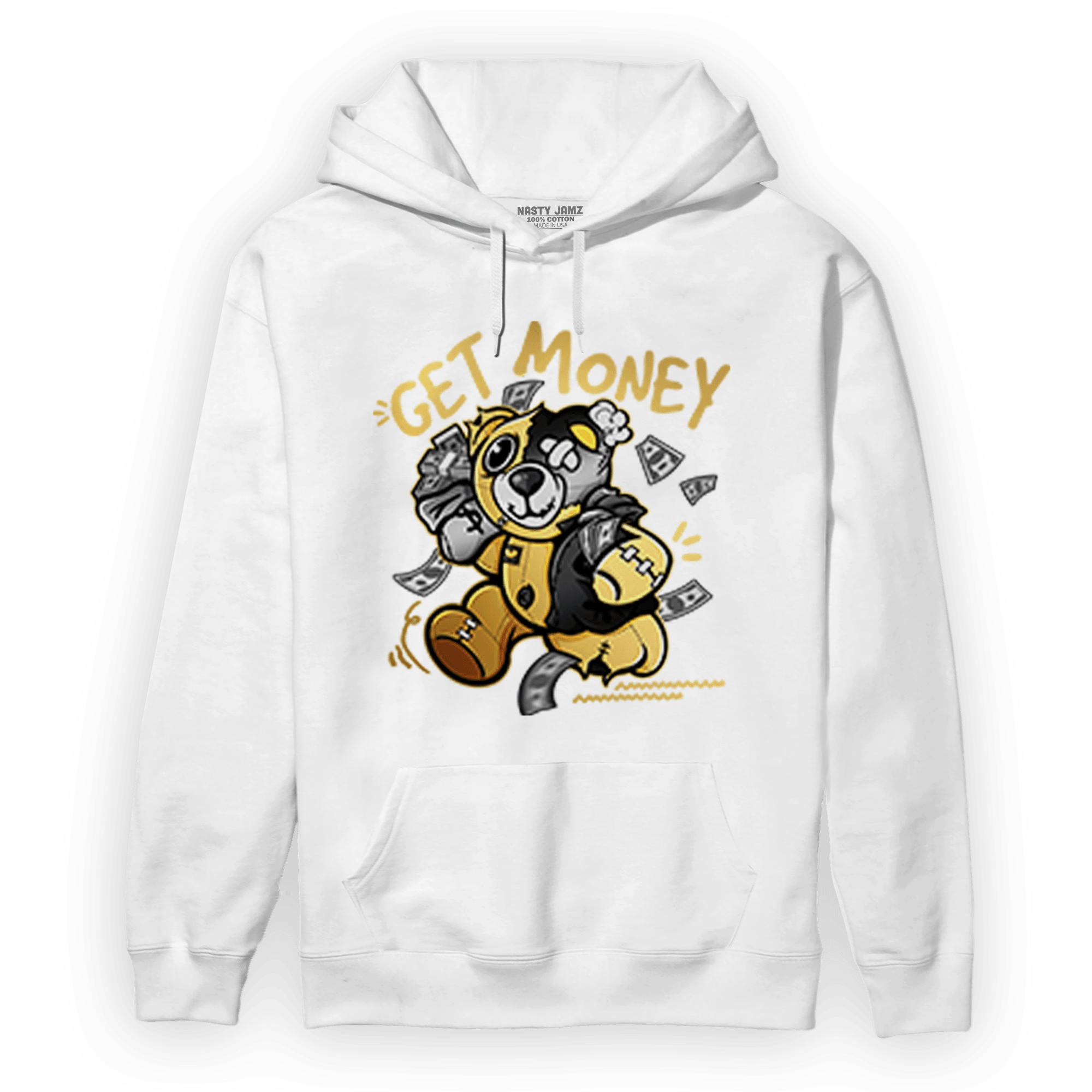 Mid SE Black Gold 1s Hoodie Match Get Money BER - NastyJamz