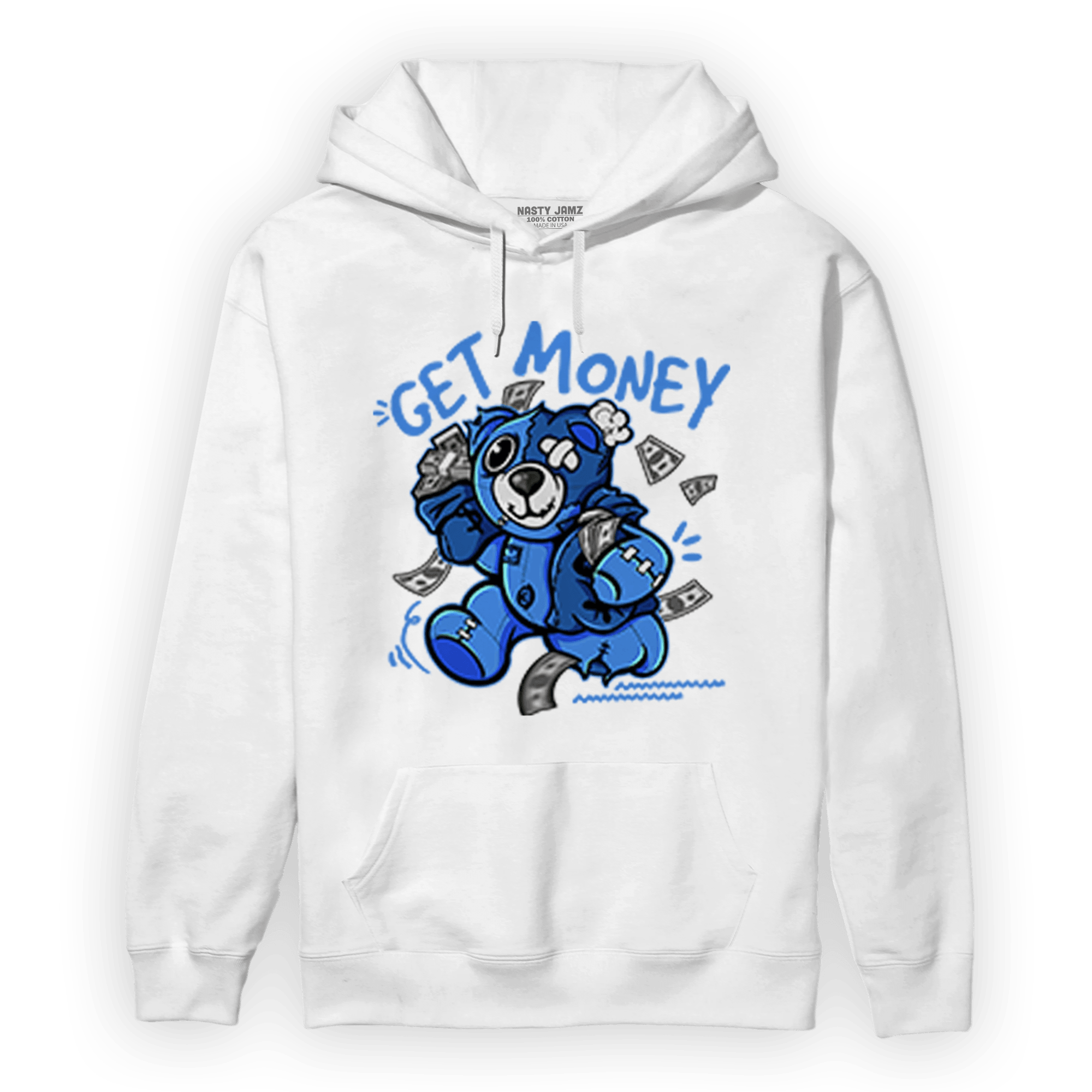 University Blue Toe 1s Hoodie Match Get Money BER - NastyJamz