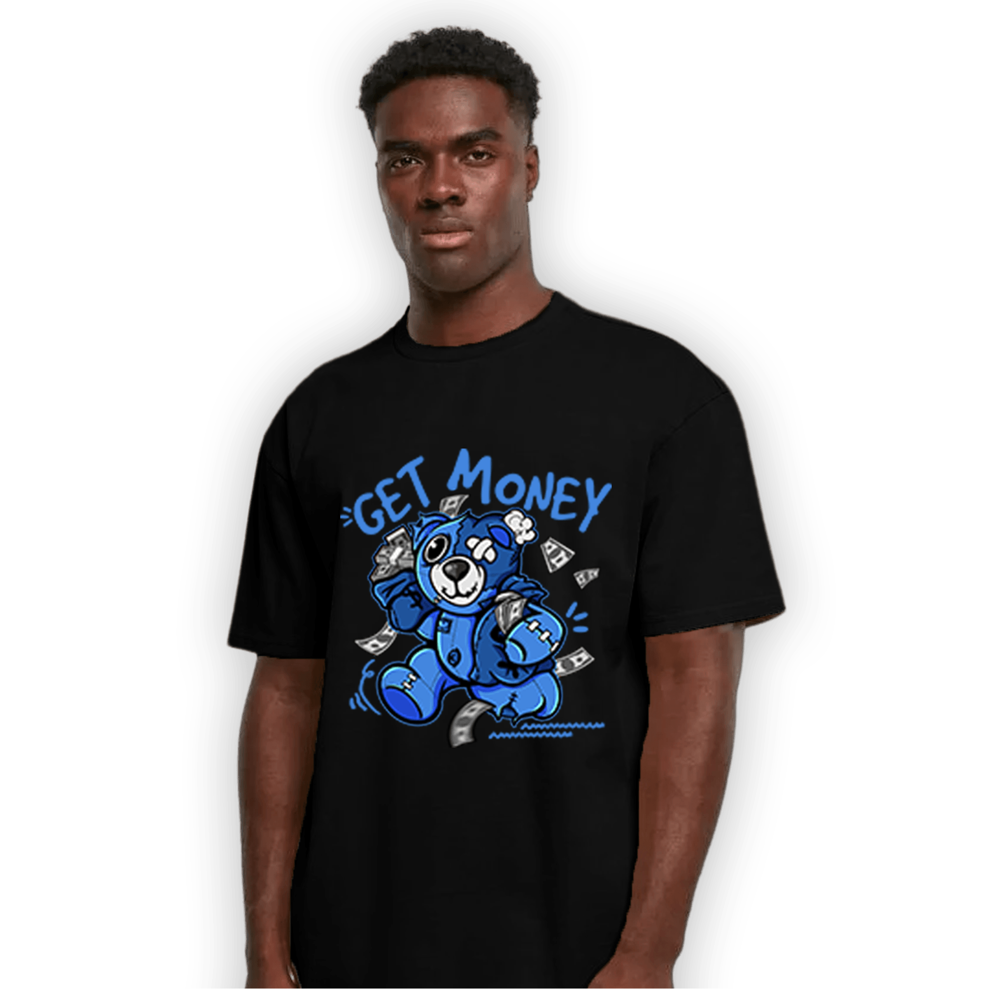 University Blue Toe 1s T Shirt Match Get Money BER - NastyJamz