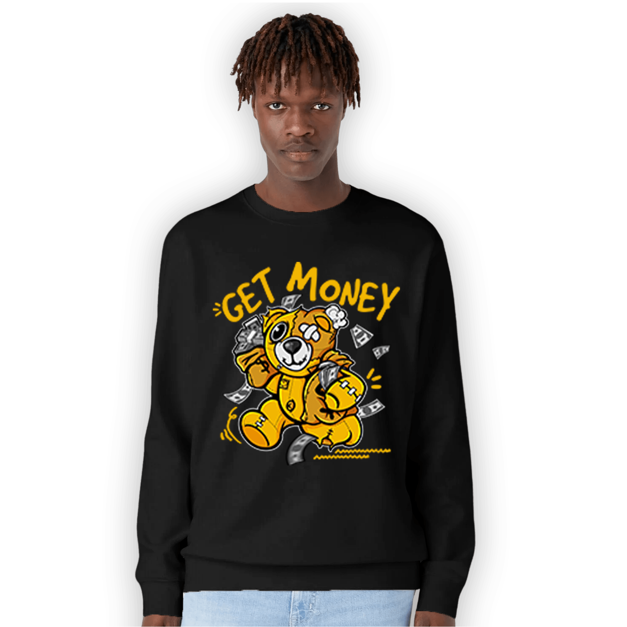Yellow Ochre 1s Sweatshirt Match Get Money BER - NastyJamz