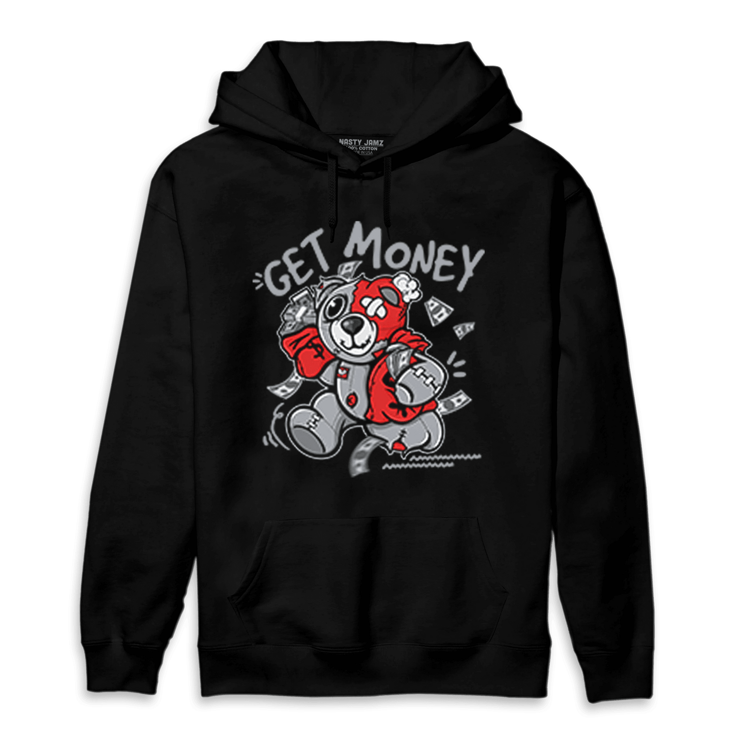 Bred Reimagined 4s Hoodie Match Get Money BER - NastyJamz