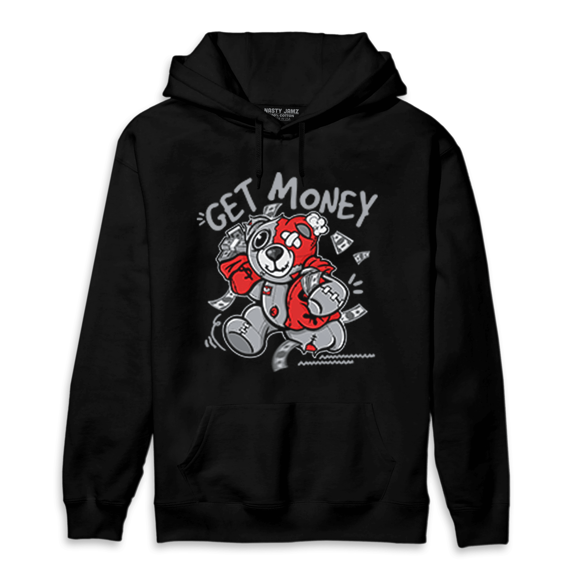 Bred Reimagined 4s Hoodie Match Get Money BER - NastyJamz