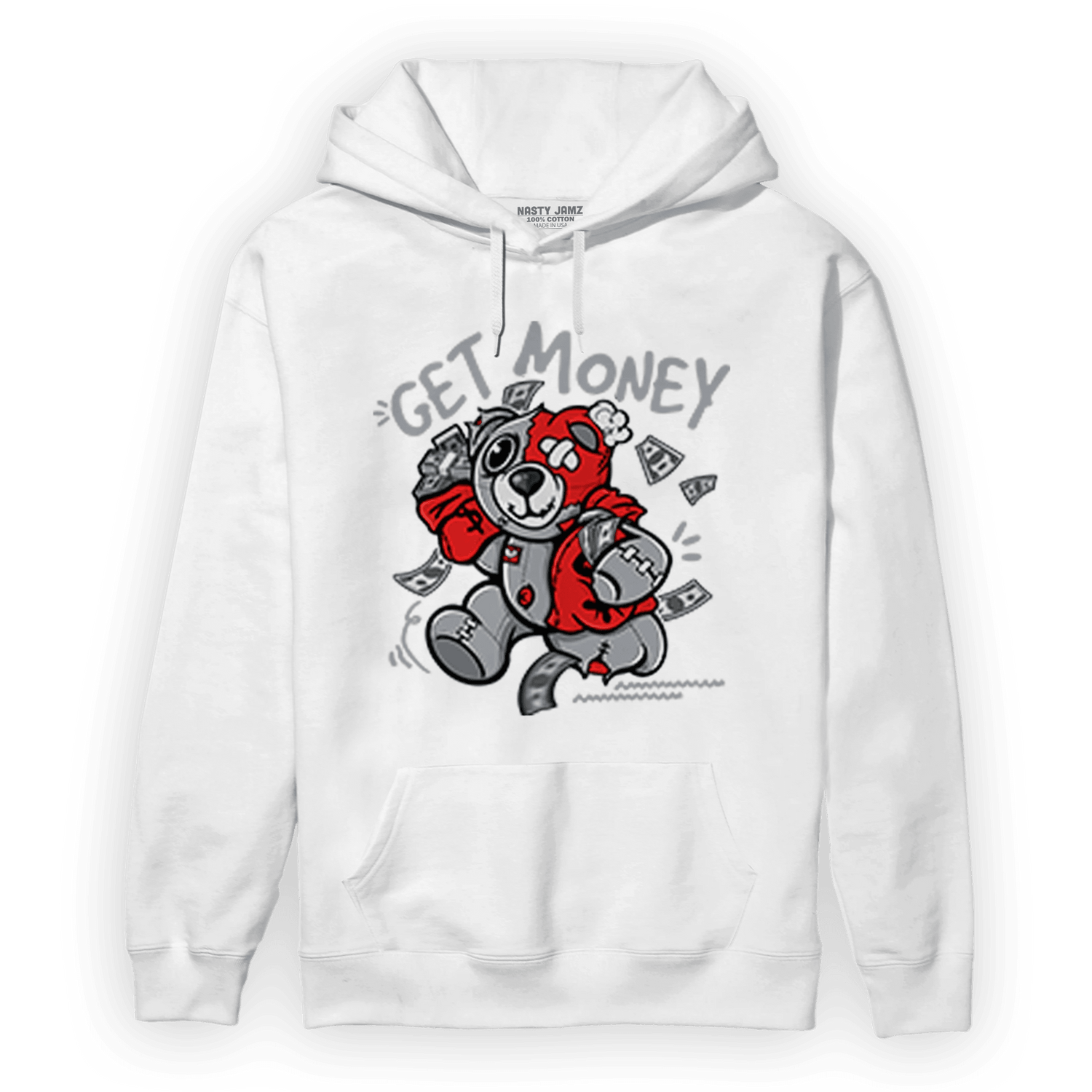 Bred Reimagined 4s Hoodie Match Get Money BER - NastyJamz